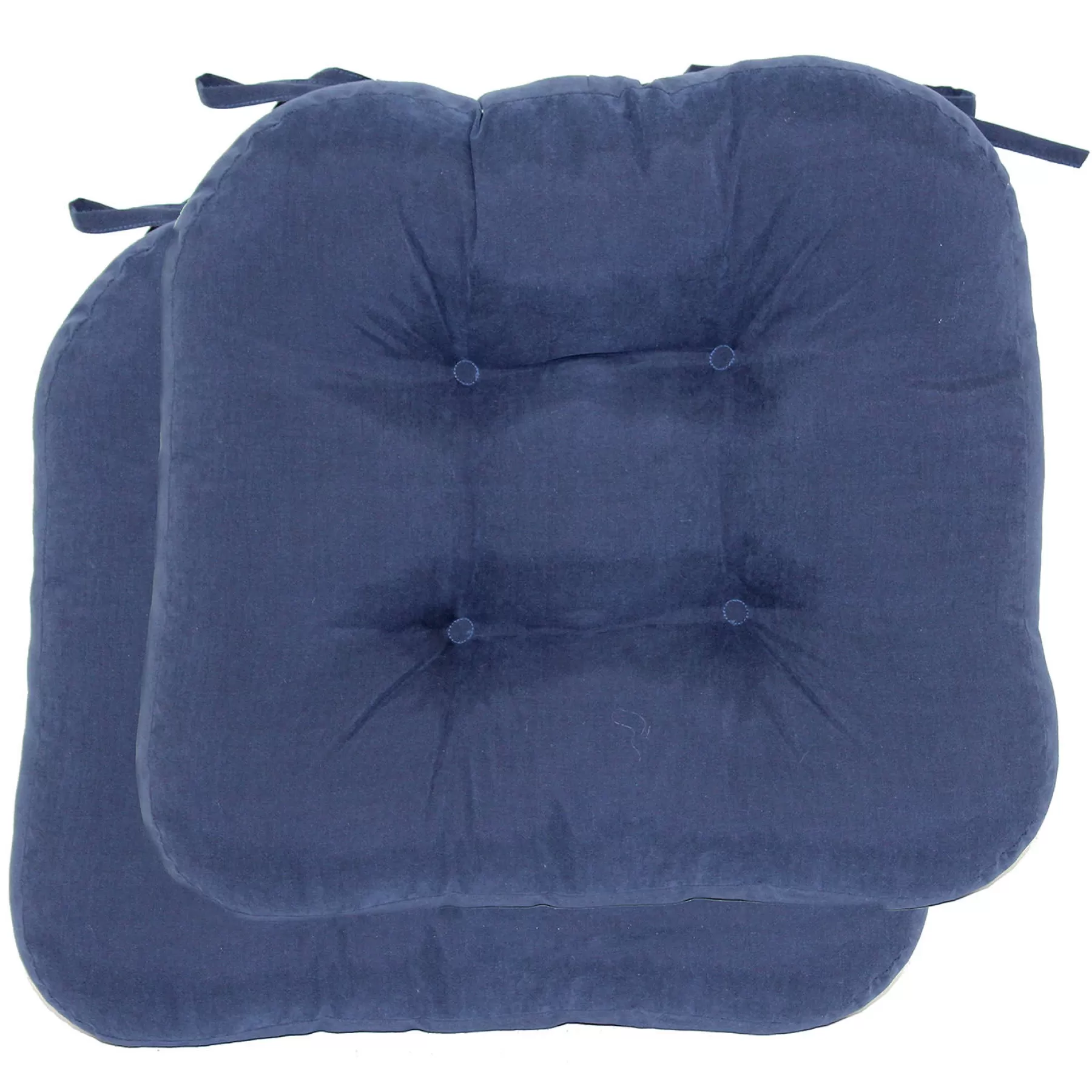 2-Pack Navy Microsuede Chair Pads Flash Sale^* Shop