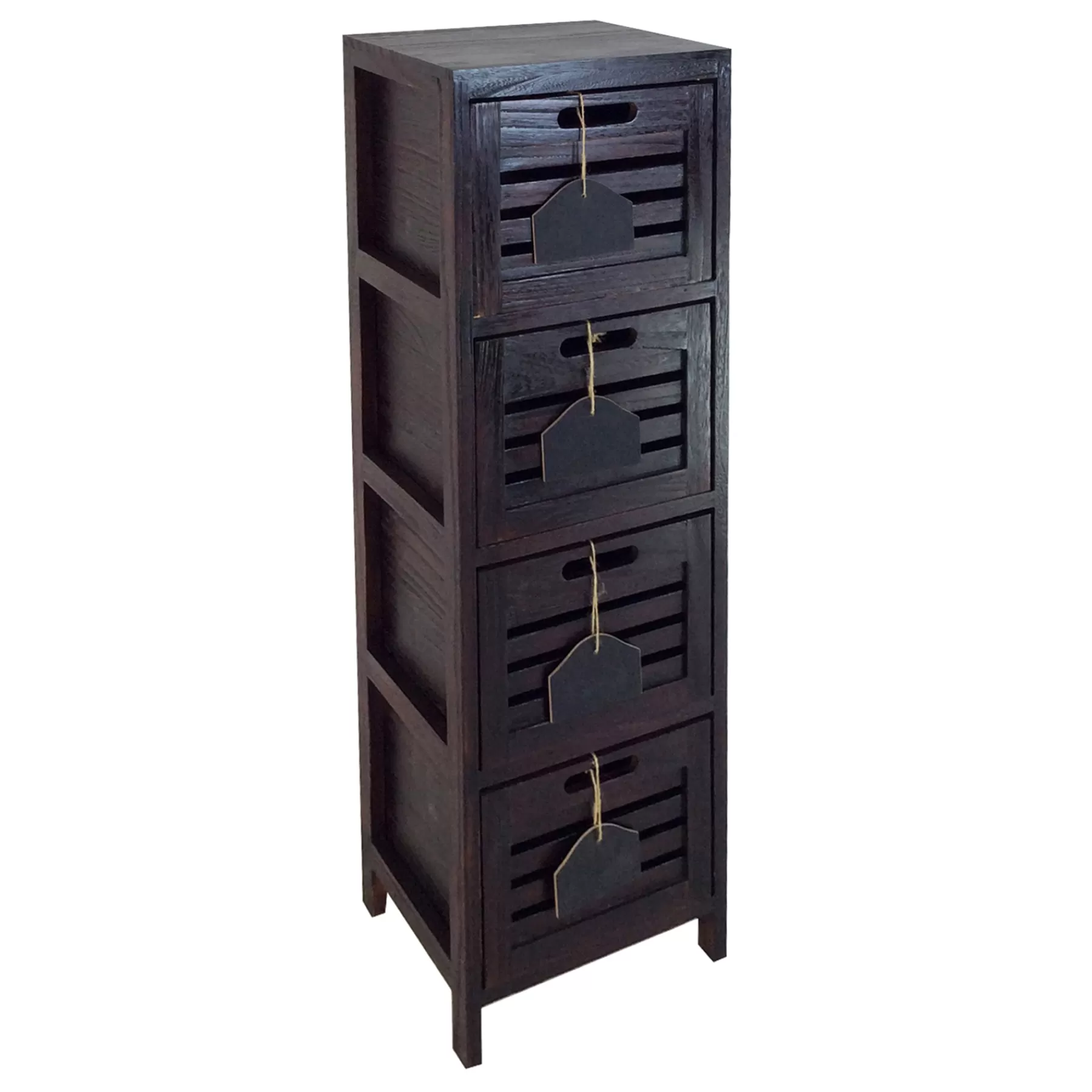 4-Drawer Grey Wooden Cabinet, Medium Flash Sale^* Cheap