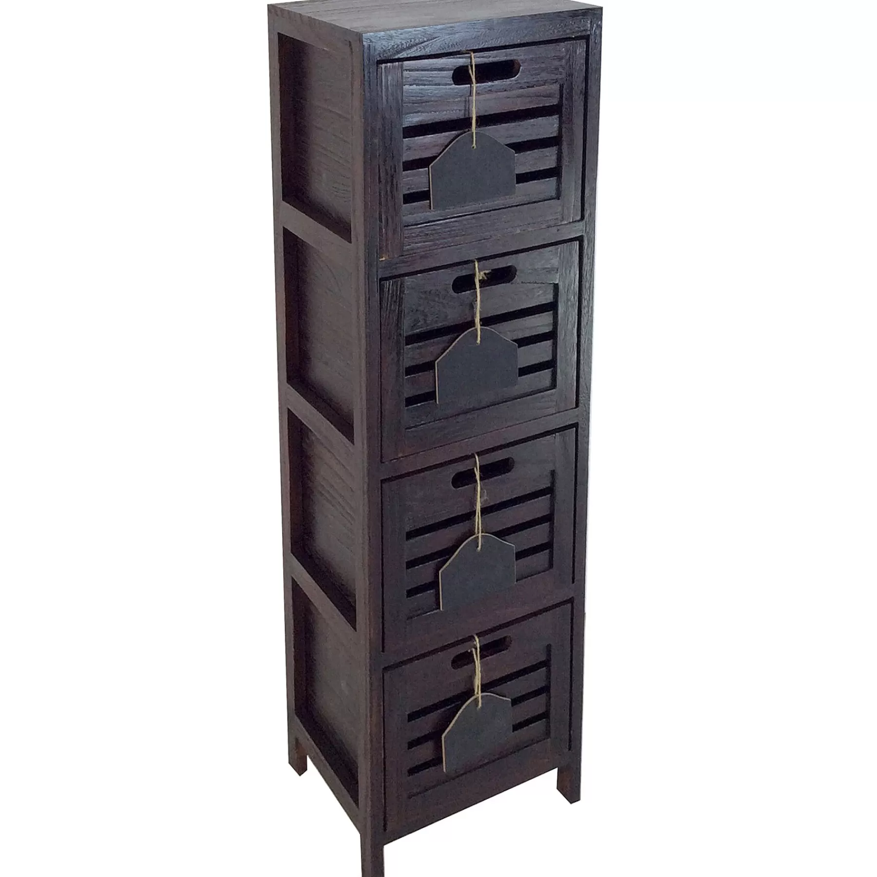 4-Drawer Grey Wooden Cabinet, Medium Flash Sale^* Cheap