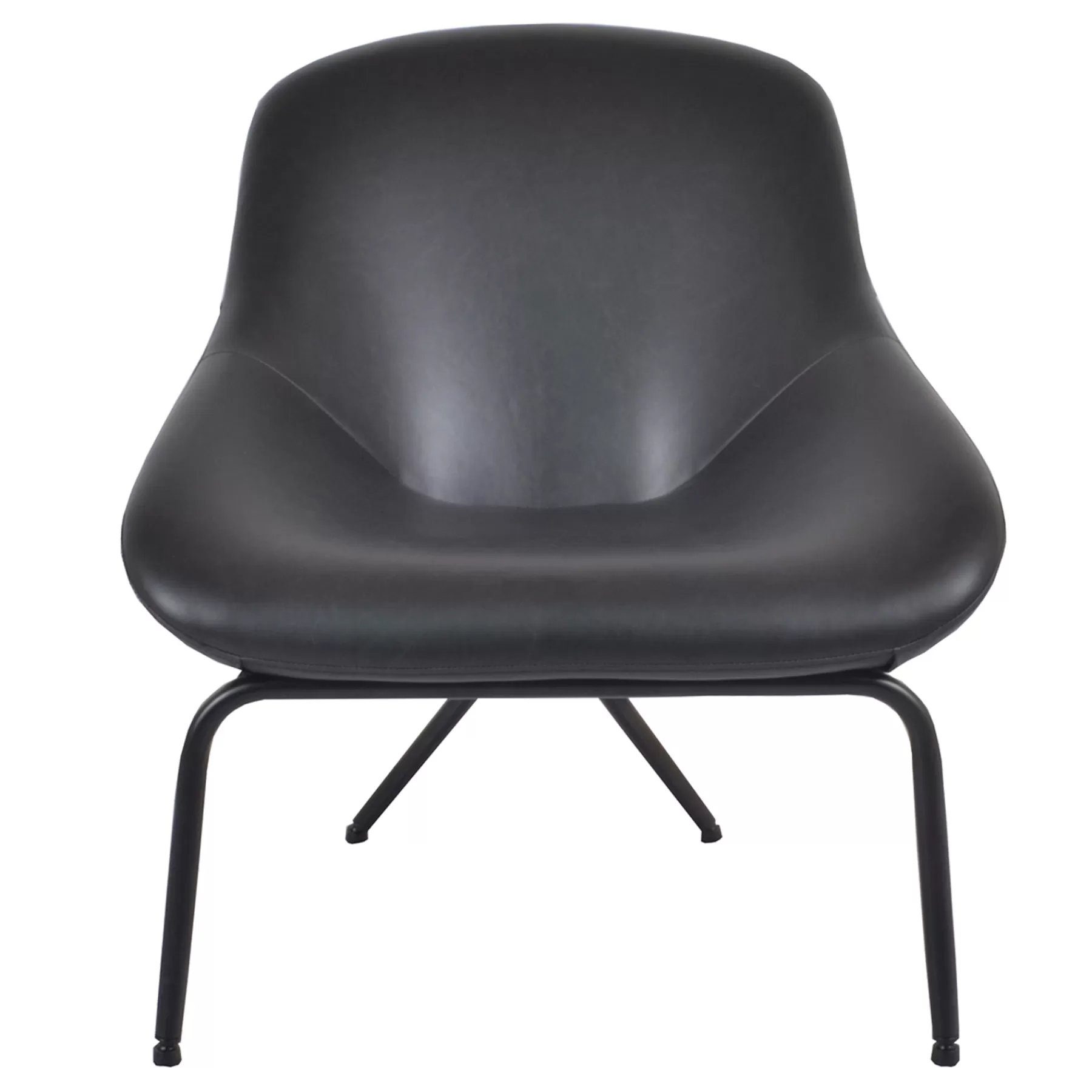 Black Faux L Armless Chair Kd Less Expensive^* Cheap