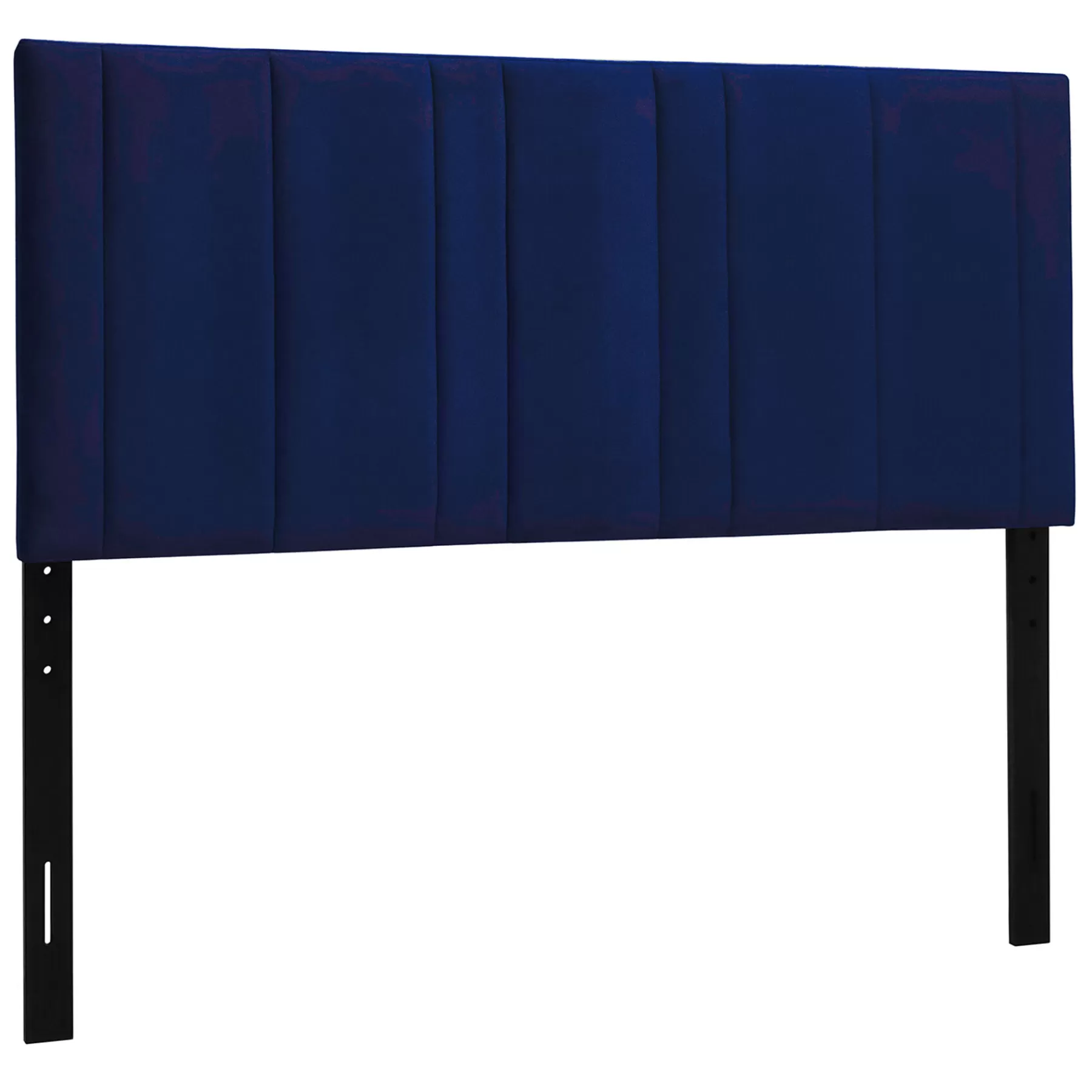 Chandler Channeled Navy Velvet Queen Headboard Featured^* Fashion