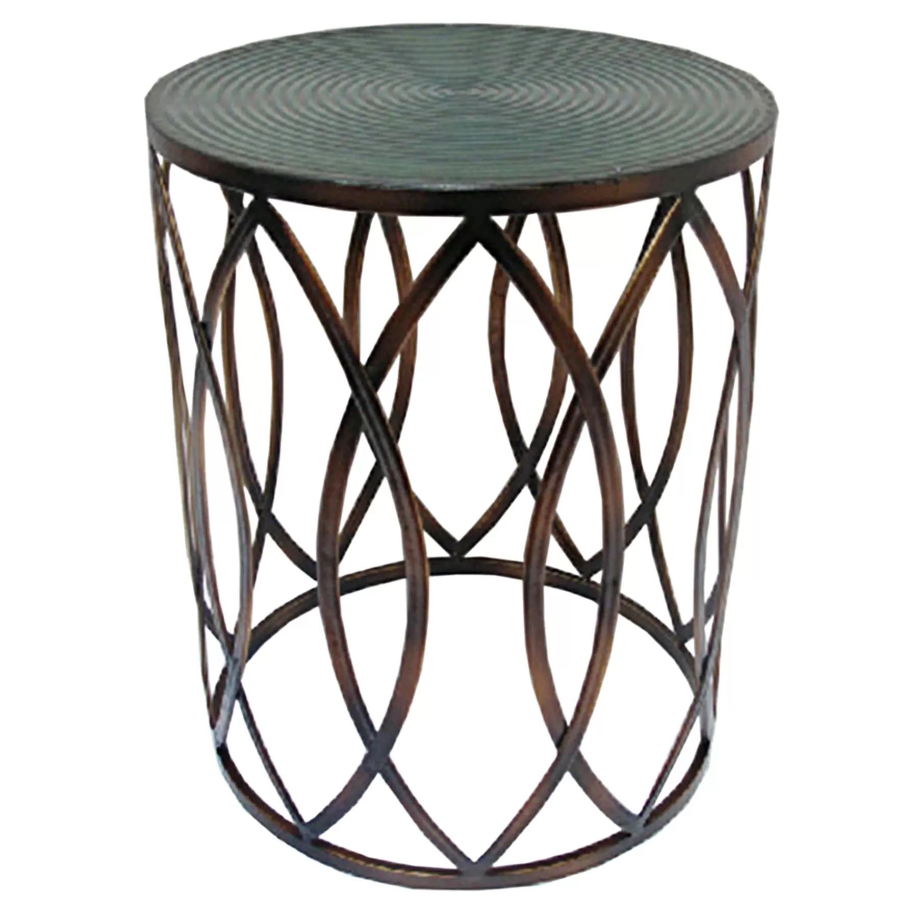 Copper Round Metal Side Table, Large Promotion^* New