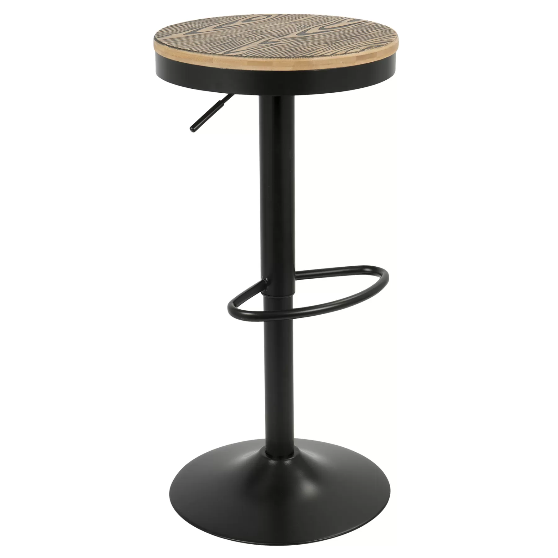 Dakota Adjustable Modern Industrial Black Barstool, 29 Promotion^* Shop