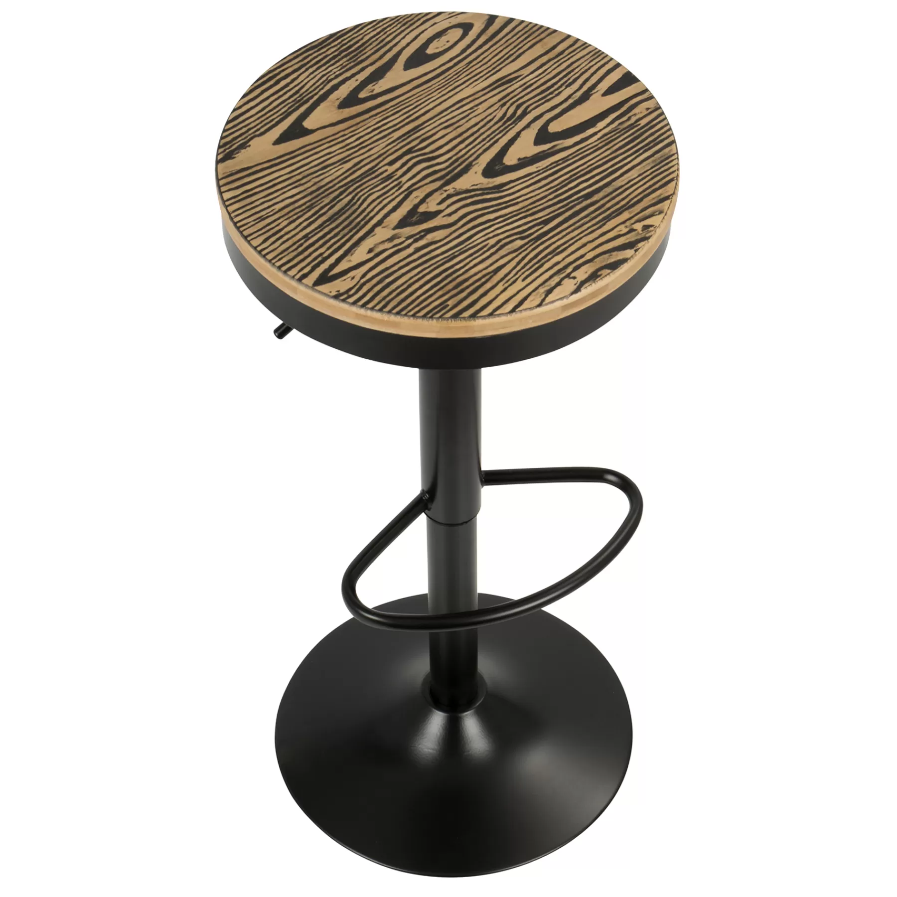 Dakota Adjustable Modern Industrial Black Barstool, 29 Promotion^* Shop