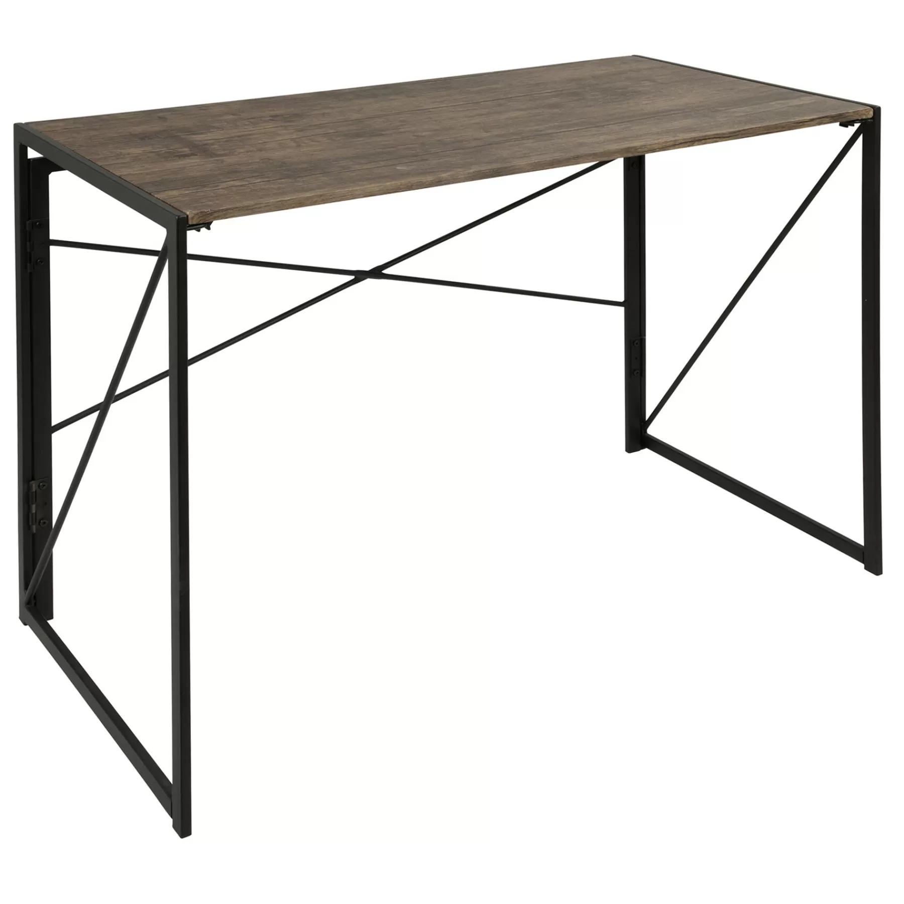 Dakota Black & Brown Industrial Modern Office Desk Bargain Sale^* Cheap