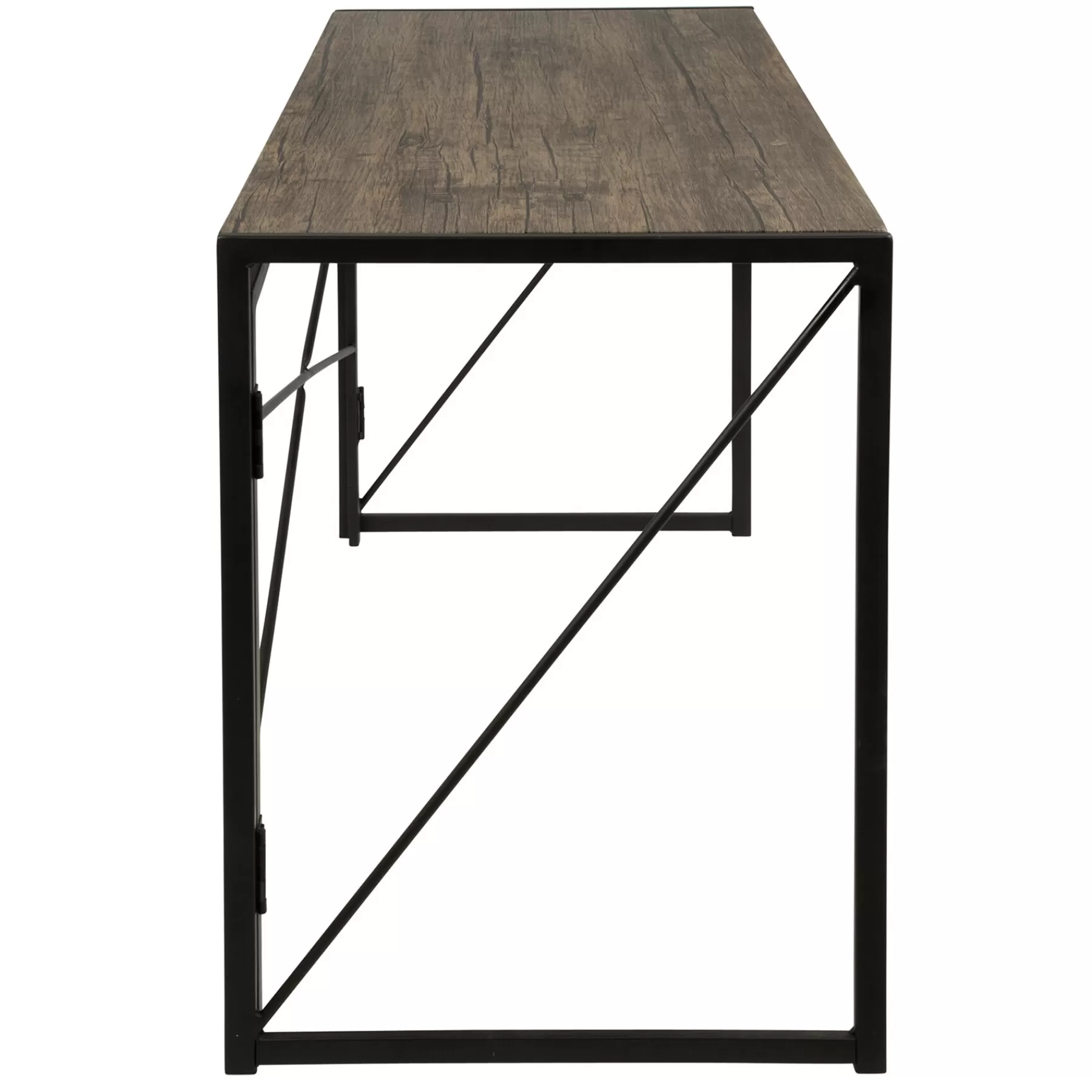 Dakota Black & Brown Industrial Modern Office Desk Bargain Sale^* Cheap