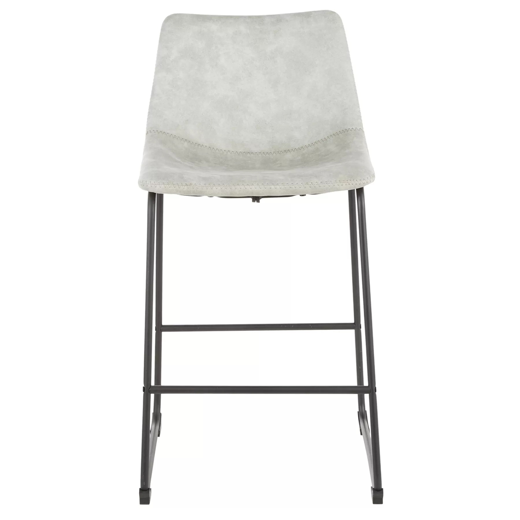 Drake Modern Faux Leather Industrial Barstool, Light Grey Fashion^* Store