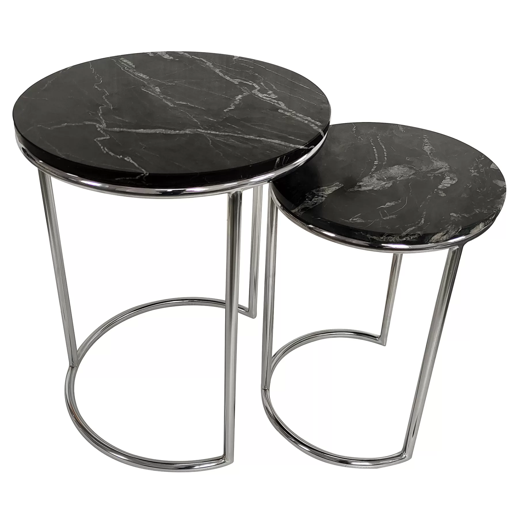 Essex Black Marble Nesting Tables Online Discount^* Clearance