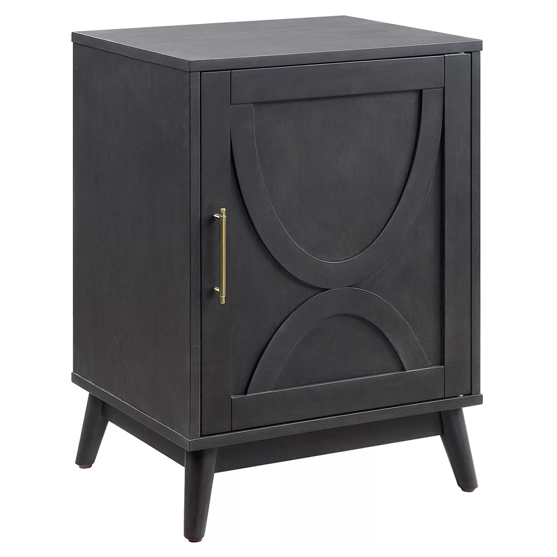 Ezra Dark Brown Cabinet With Gold Handle Promotion^* Store