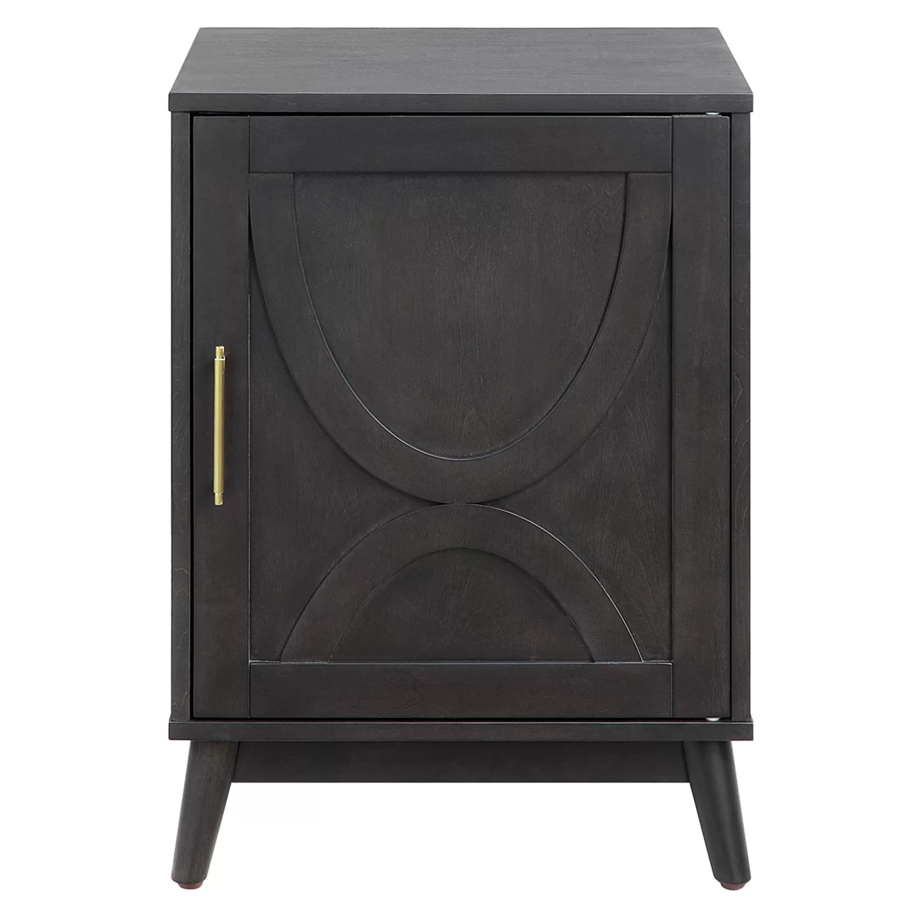 Ezra Dark Brown Cabinet With Gold Handle Promotion^* Store