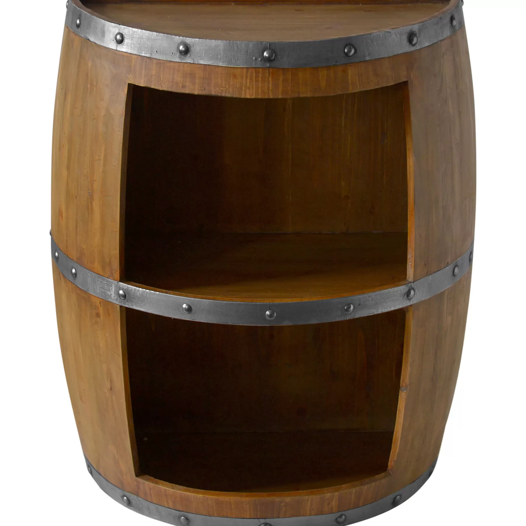 Faux Wine Barrel 2 Tier Display Shelf Less Expensive^* Hot