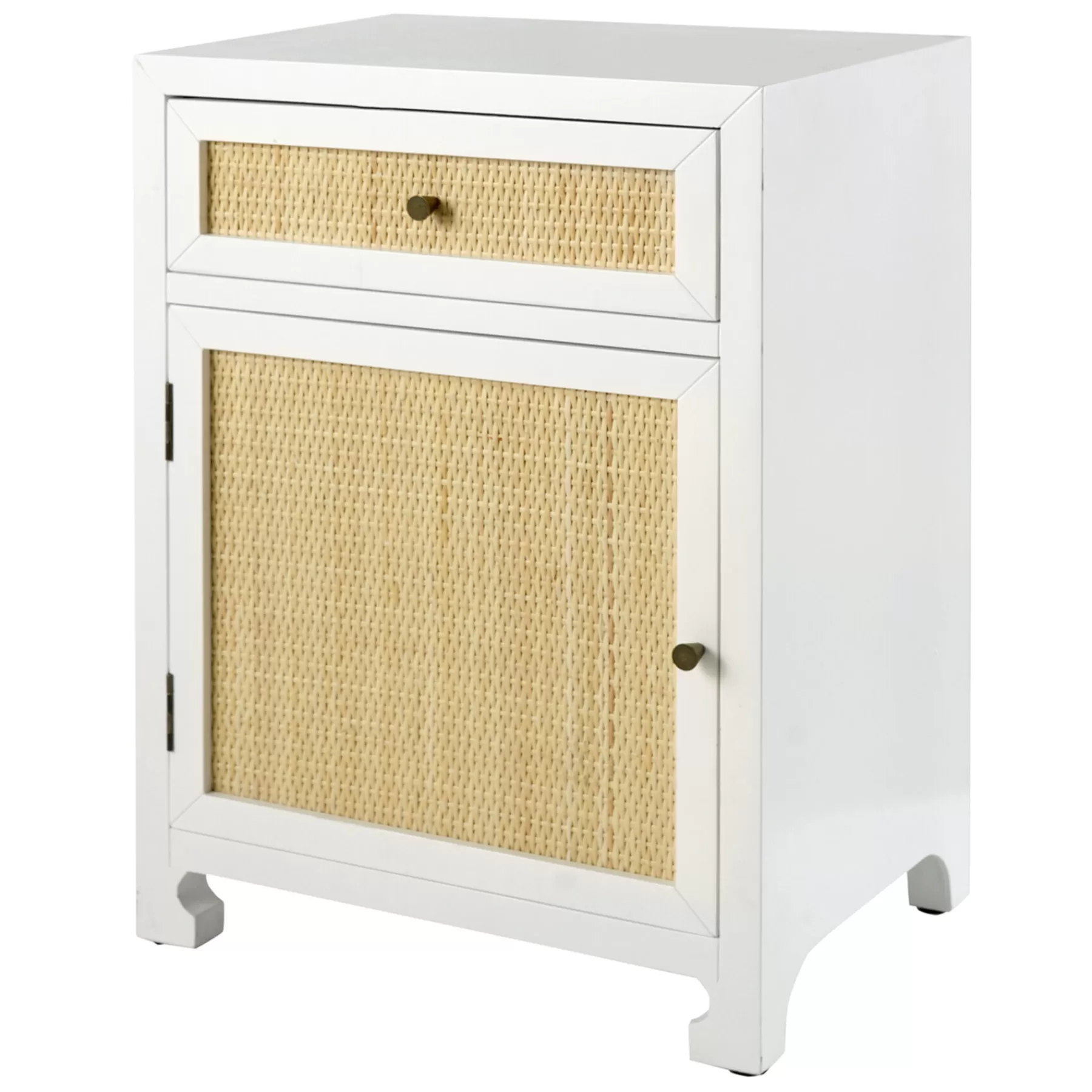 Grace Mitchell Wood & Rattan Cabinet With Drawer Gift Selection^* Fashion