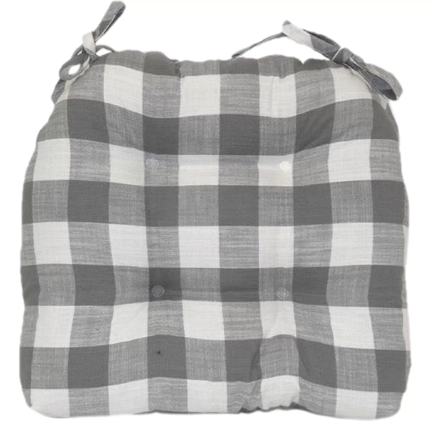 Grey Cotton Buffalo Check Chair Pad Cheaper^* Sale