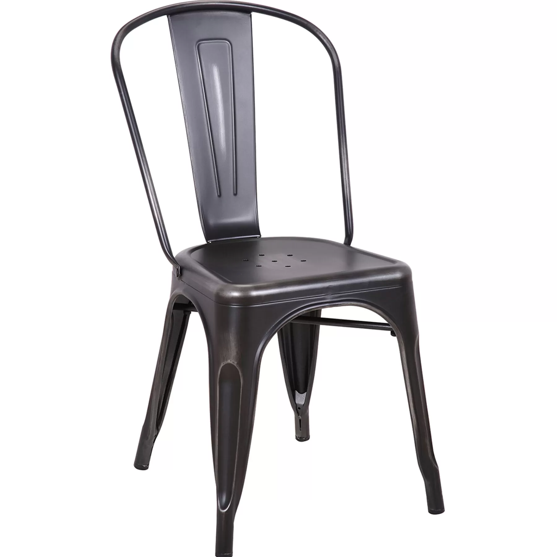 Honeybloom Idris Black Metal Dining Chair Good Quality^* Clearance