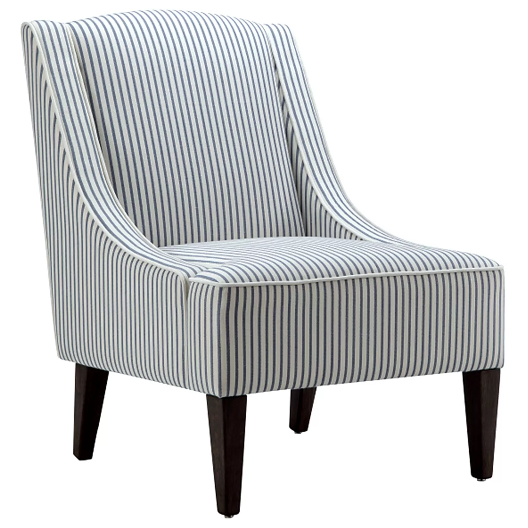 Honeybloom Kayson Blue Striped Accent Chair Promotion^* Fashion