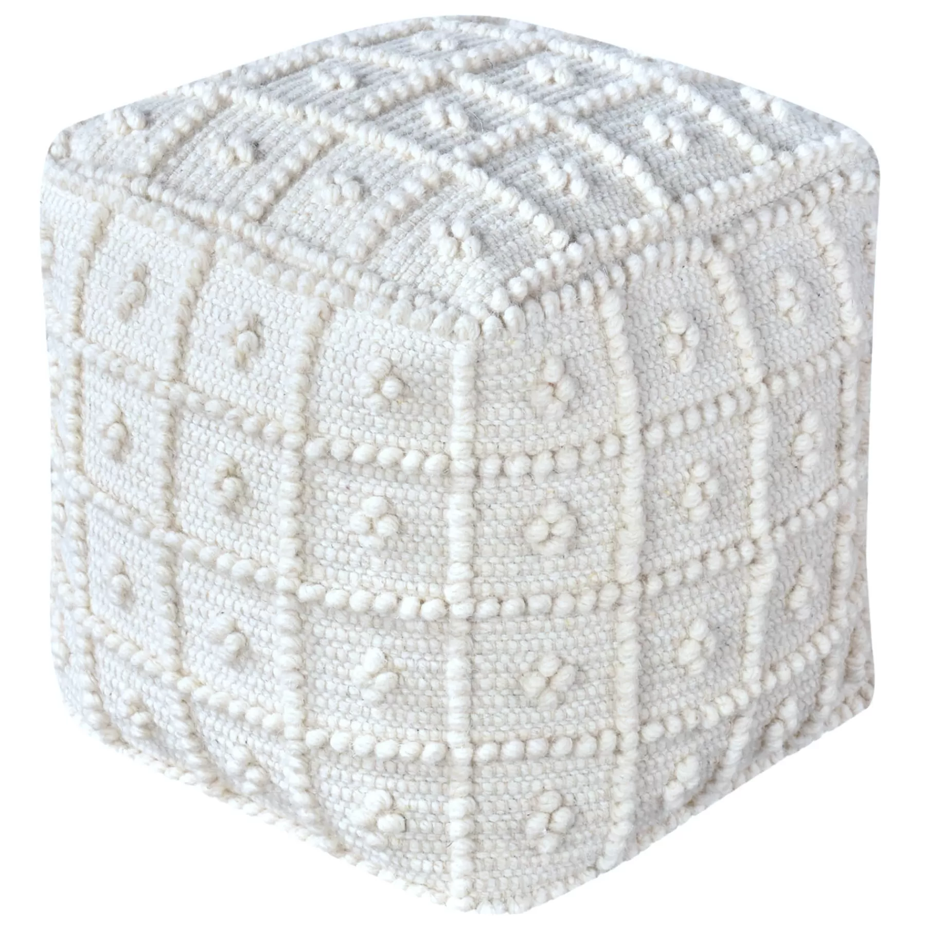 Honeybloom Knots Cream Pouf Exquisite Gifts^* Outlet