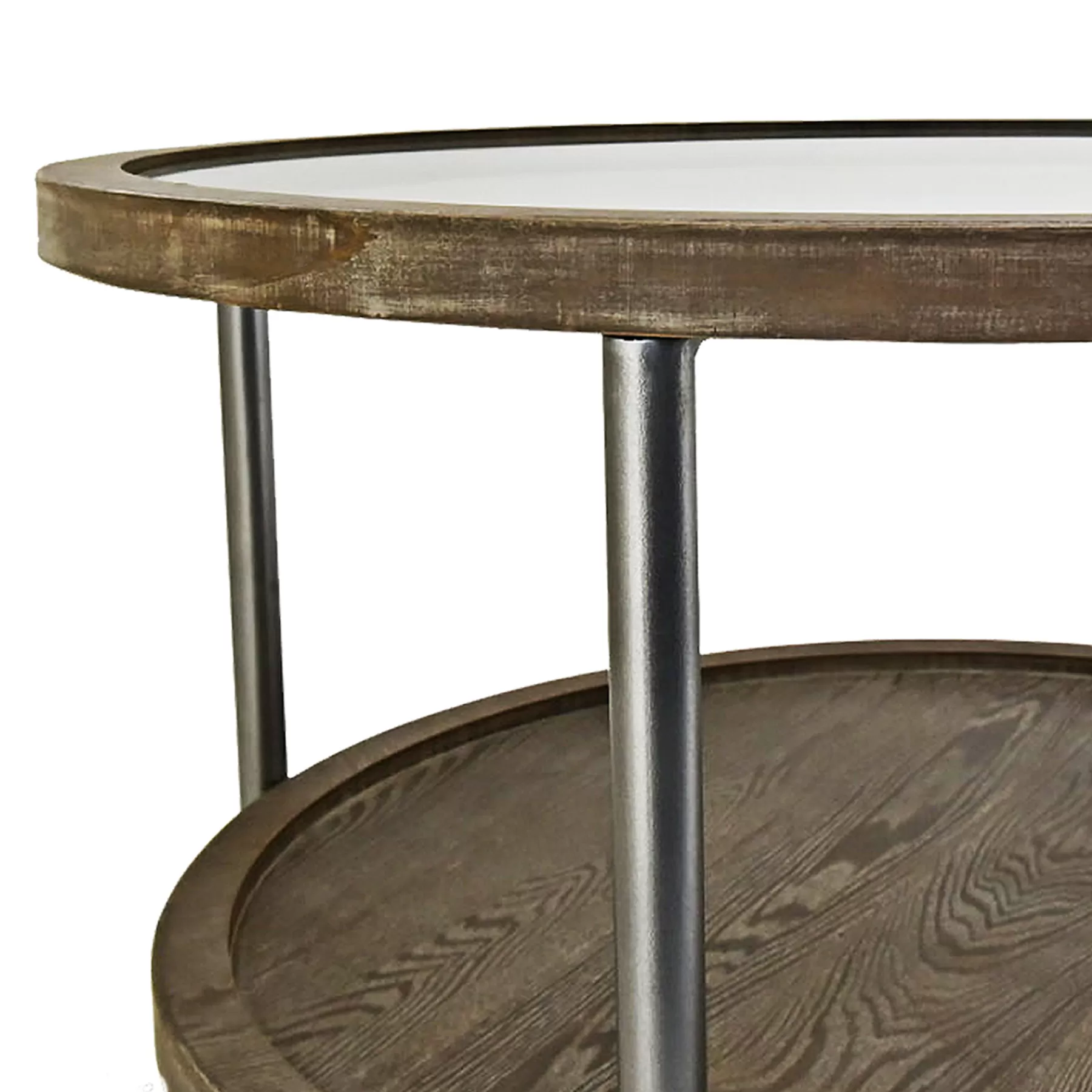 Hudson Glass-Top Round Coffee Table Cheaper^* Cheap