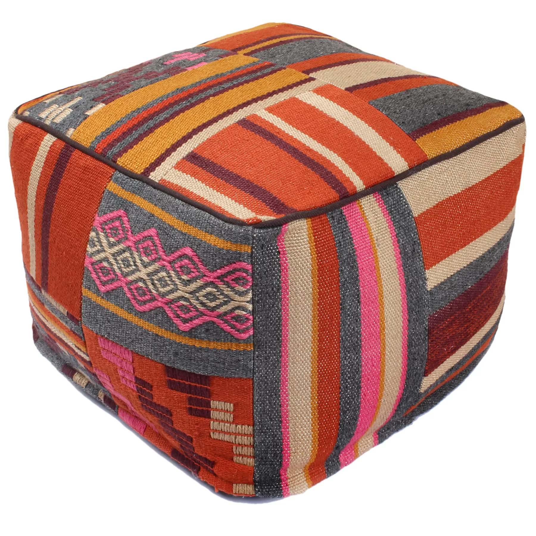 Indira Yard Dyed Pouf Good Quality^* Cheap