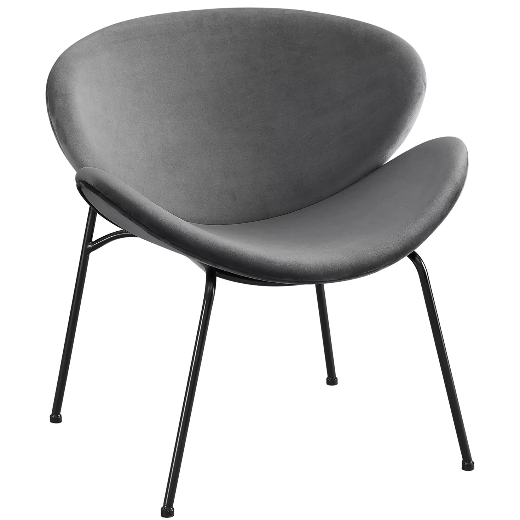 Jagger Chair With Black Metal Legs, Grey Exquisite Gifts^* Store