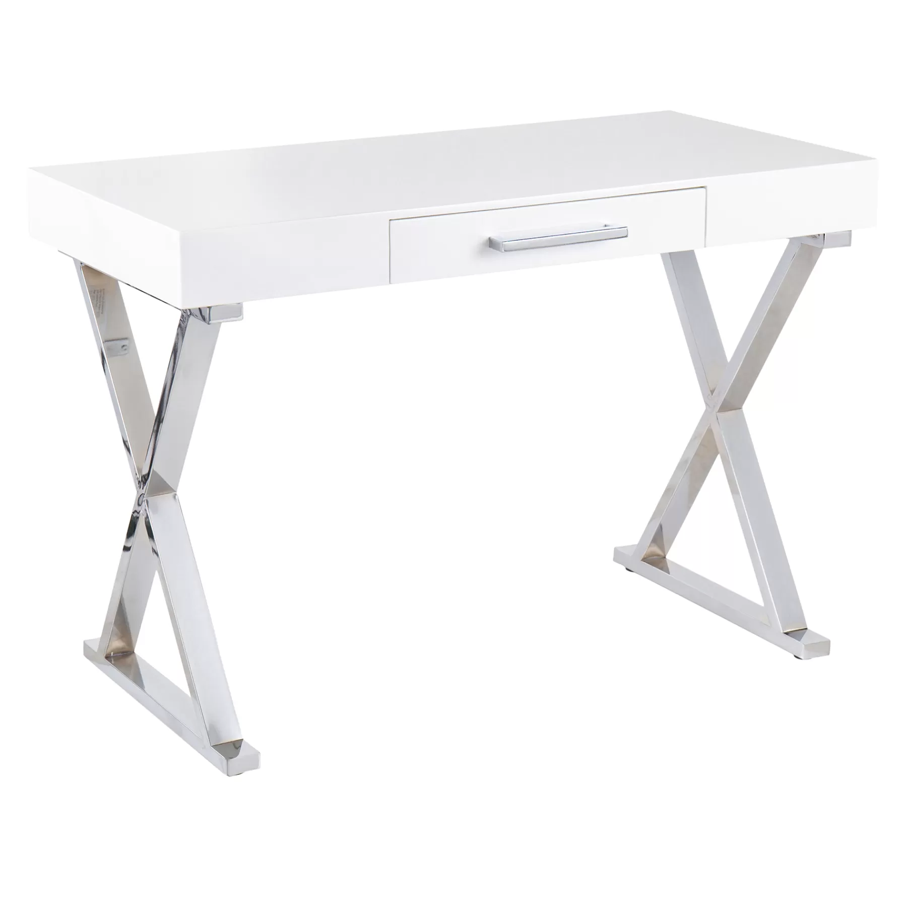 Laila Ali Astrid Chrome Desk Bargain Sale^* Outlet