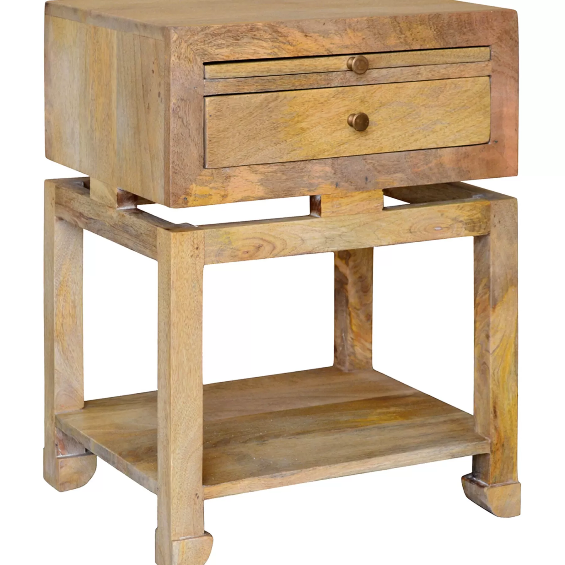 Maddison Natural Wood Side Table With Drawer Clearance^* Fashion