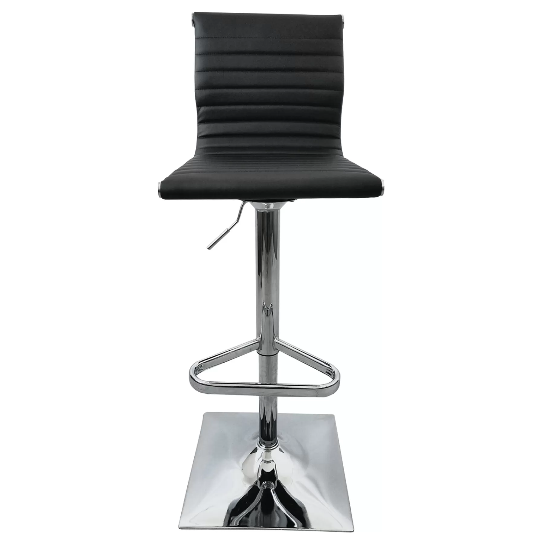 Maxwell Adjustable Faux Leather Barstool, Black Promotion^* Outlet