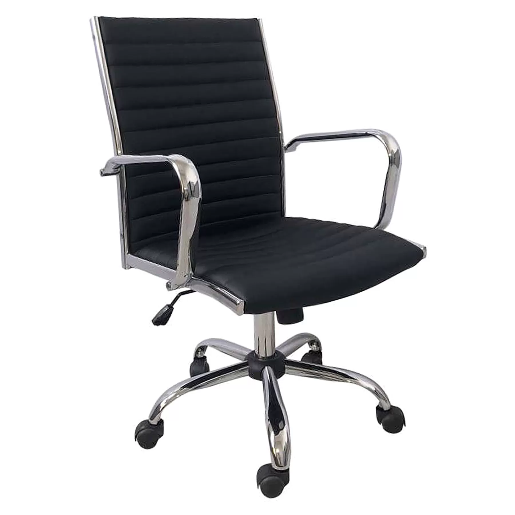 Maxwell Adjustable Faux Leather Office Chair, Black Flash Sale^* Sale