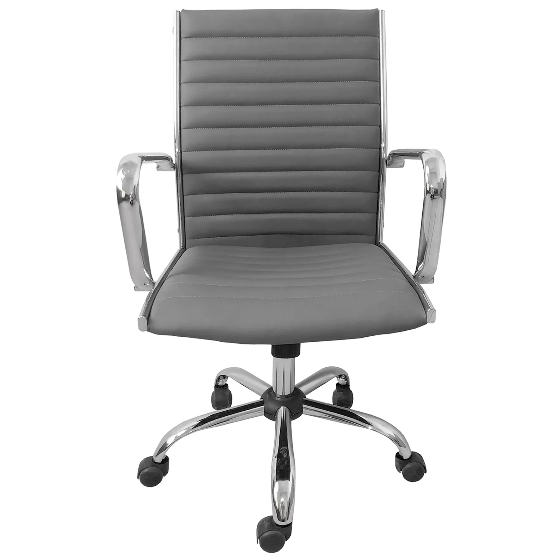 Maxwell Adjustable Faux Leather Office Chair, Grey Bargain Sale^* Clearance