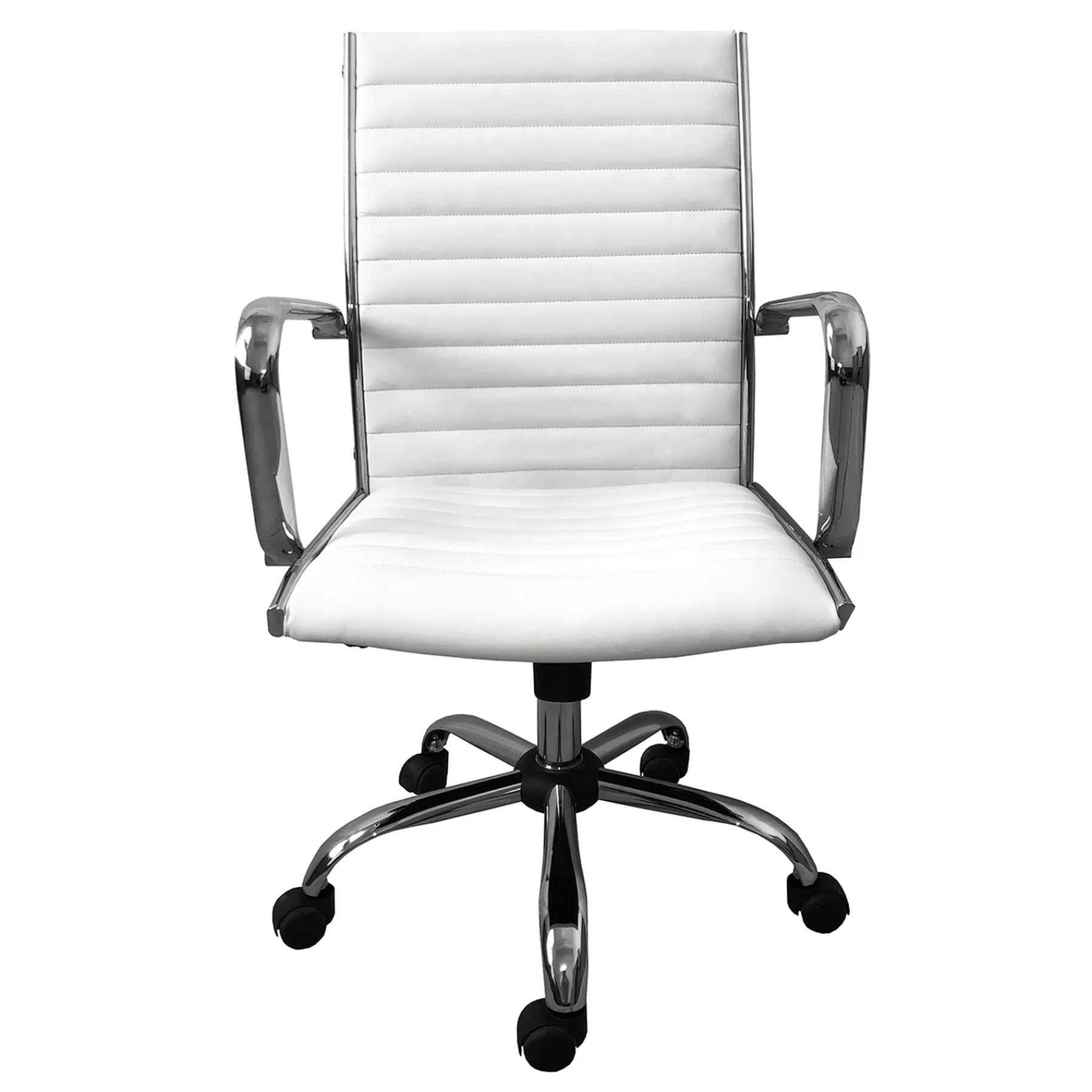 Maxwell Adjustable Faux Leather Office Chair, White Low Price^* Discount