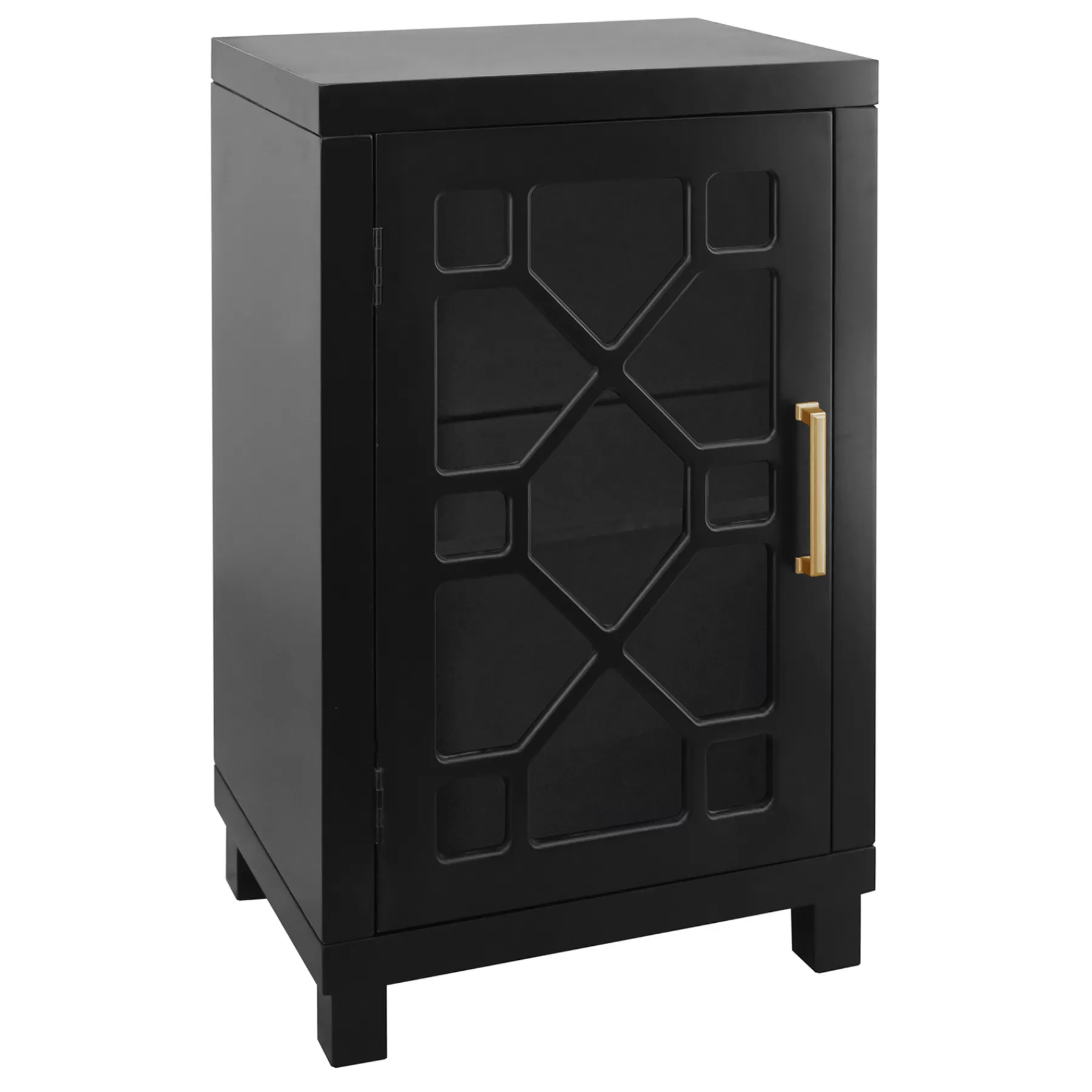 Merrick Black 1-Door Cabinet Less Expensive^* Clearance