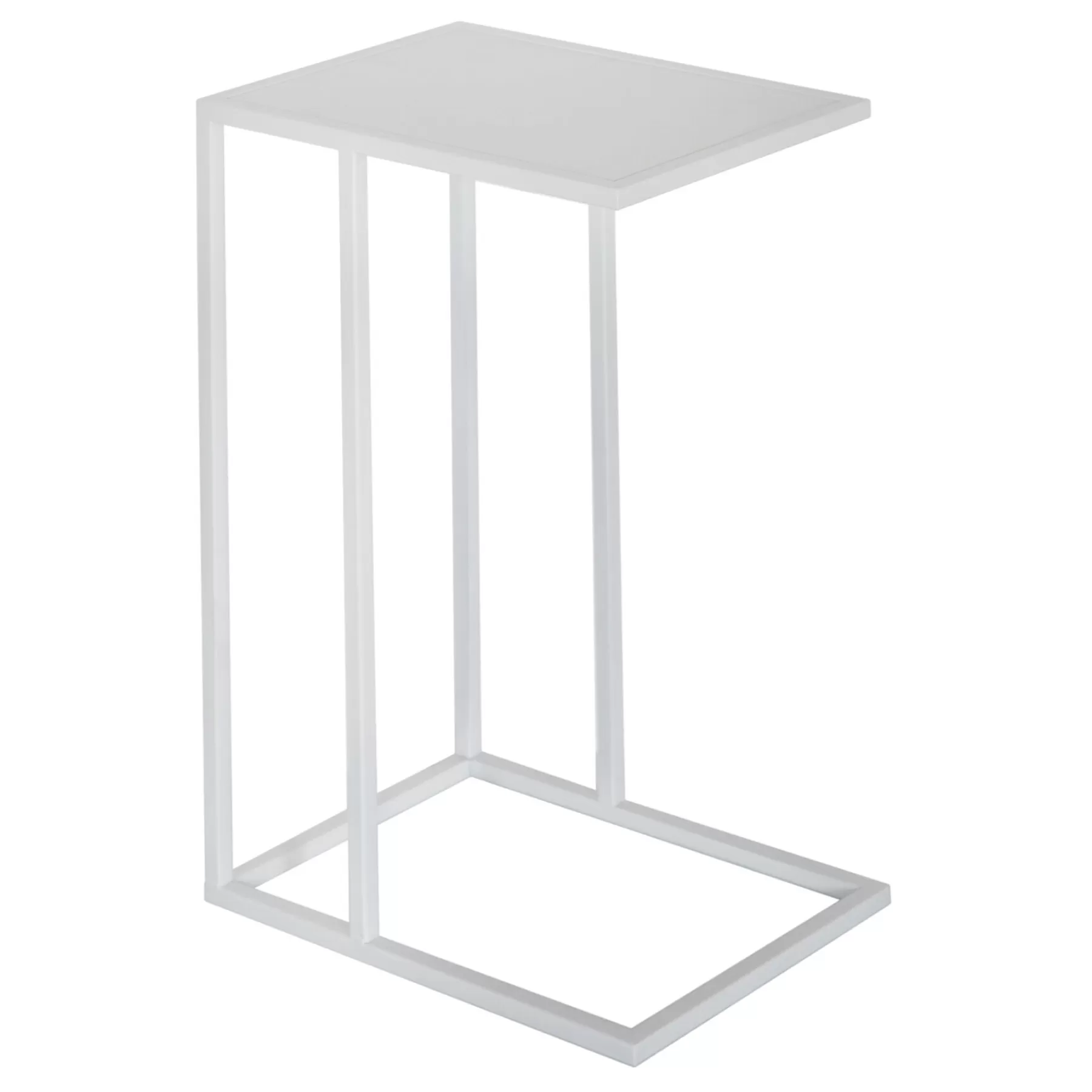 Metal C-Table, White Low Price^* Sale