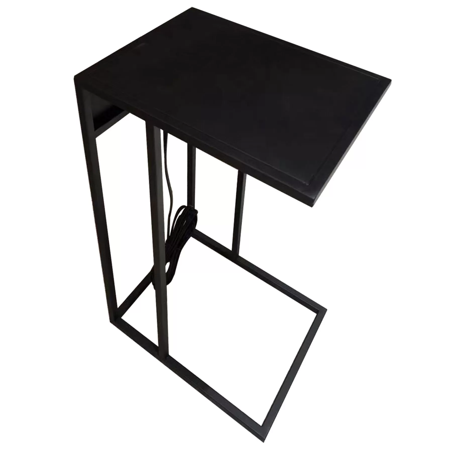 Metal C-Table With Usb Port, Black Online Discount^* Shop