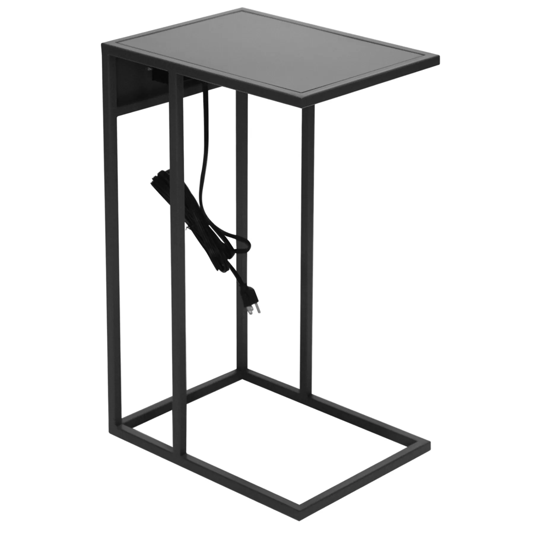 Metal C-Table With Usb Port, Dark Grey Outlet^* Cheap