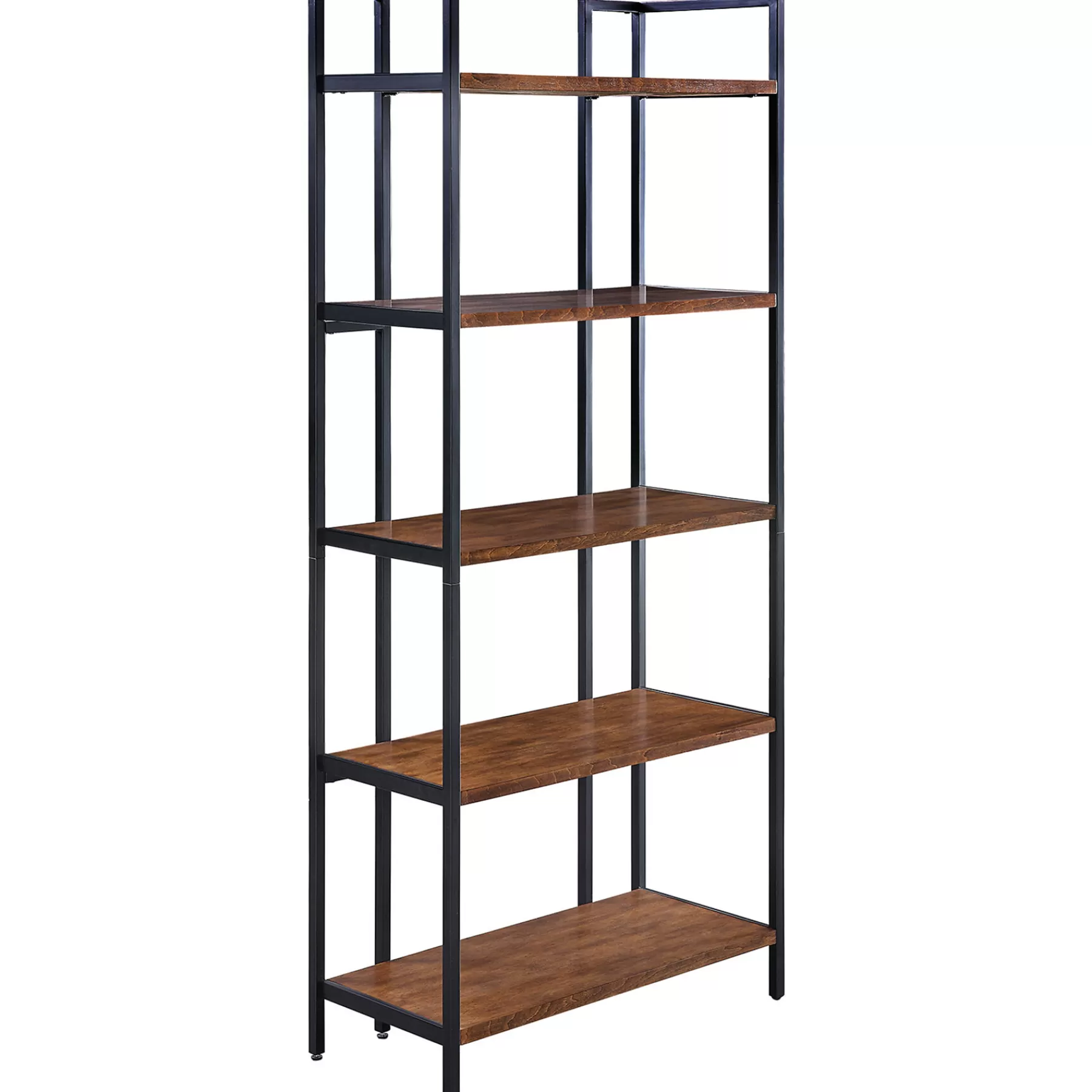 Parkview 5 Tier Metal & Wood Veneer Bookshelf Opening Sales^* Hot