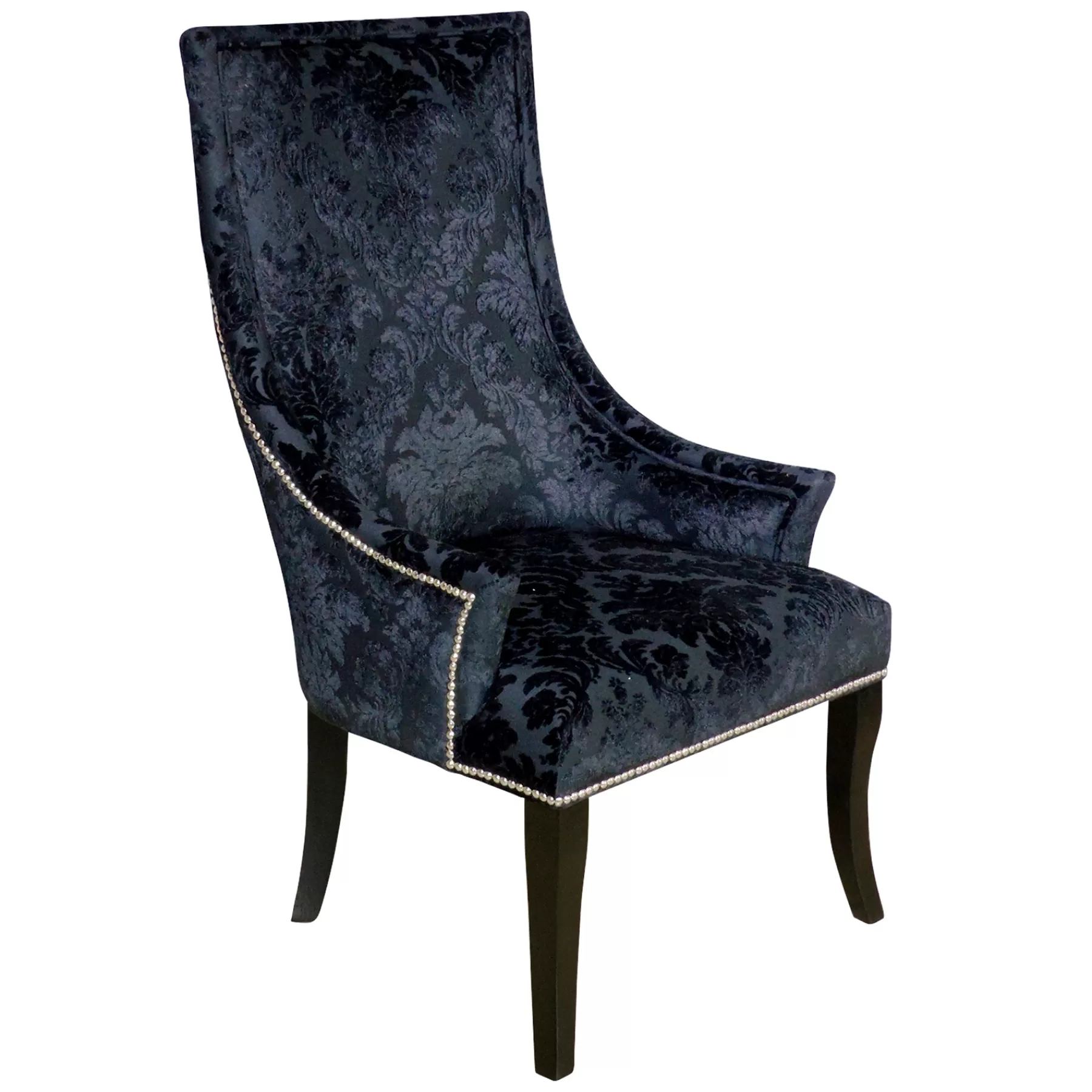 Providence Chatham Damask Velvet Accent Chair, Black Outlet^* Store