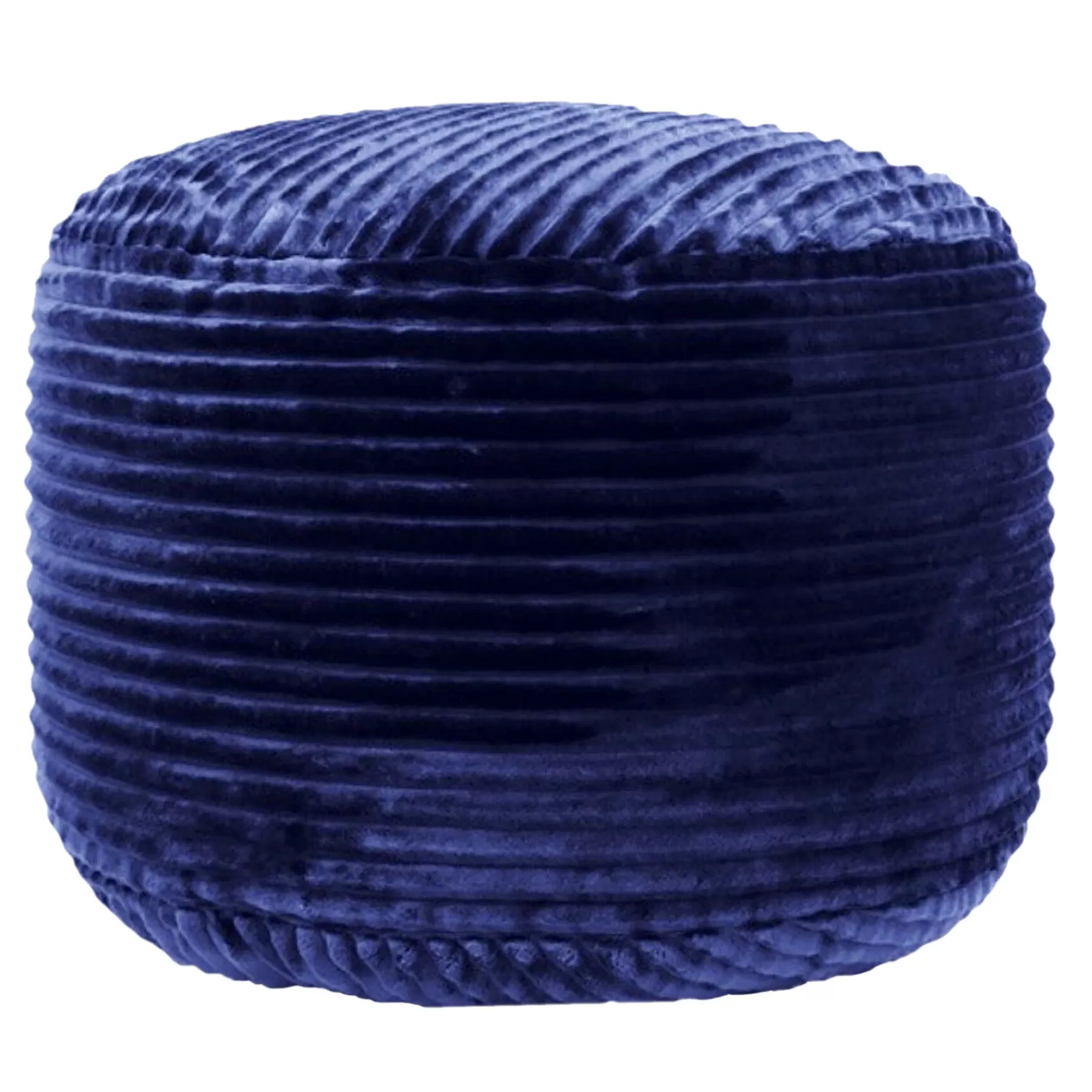 Ridgecrest Navy Plush Pouf, 20 Promotion^* New