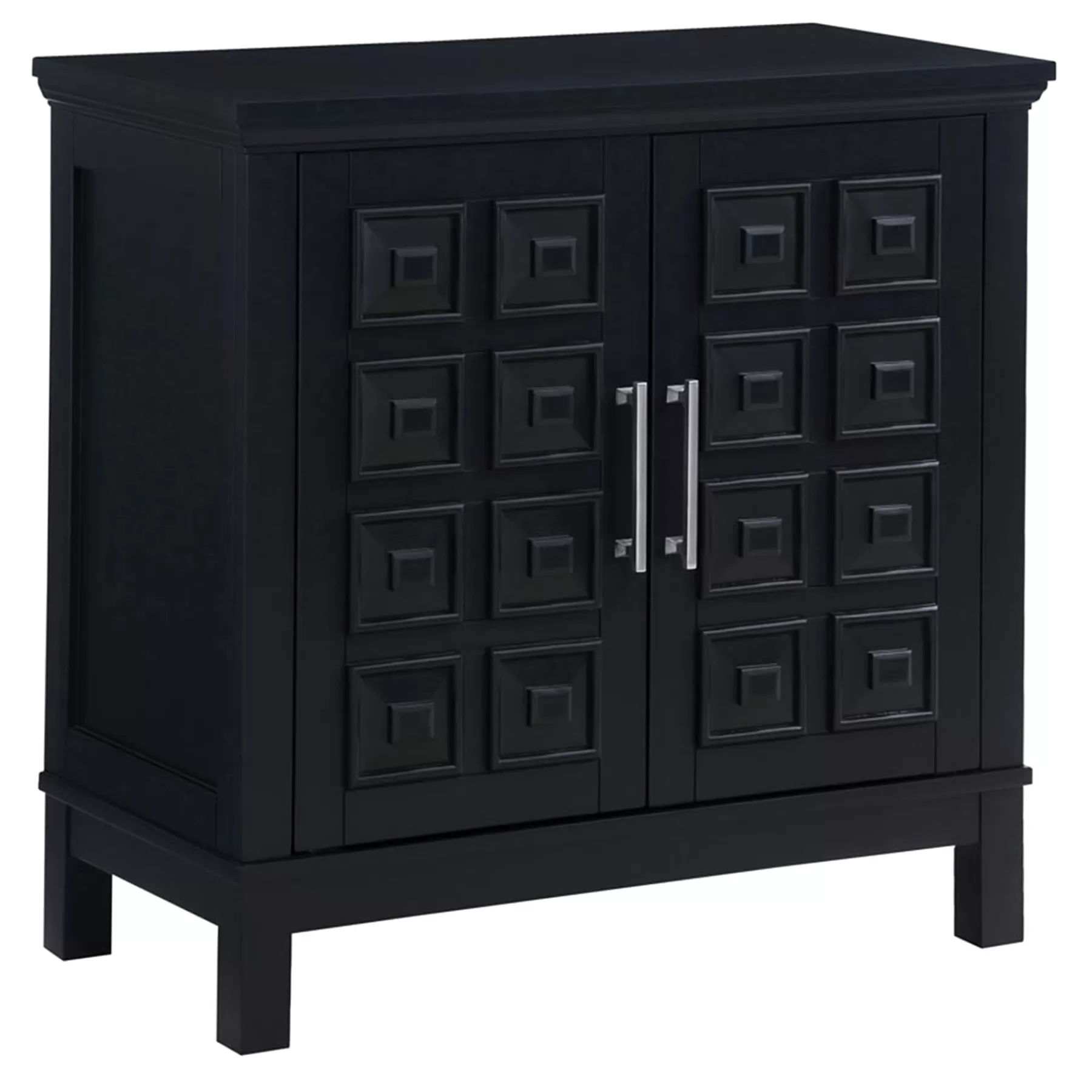 Sadie 2-Drawer Geometric Cabinet, Black Outlet^* Cheap