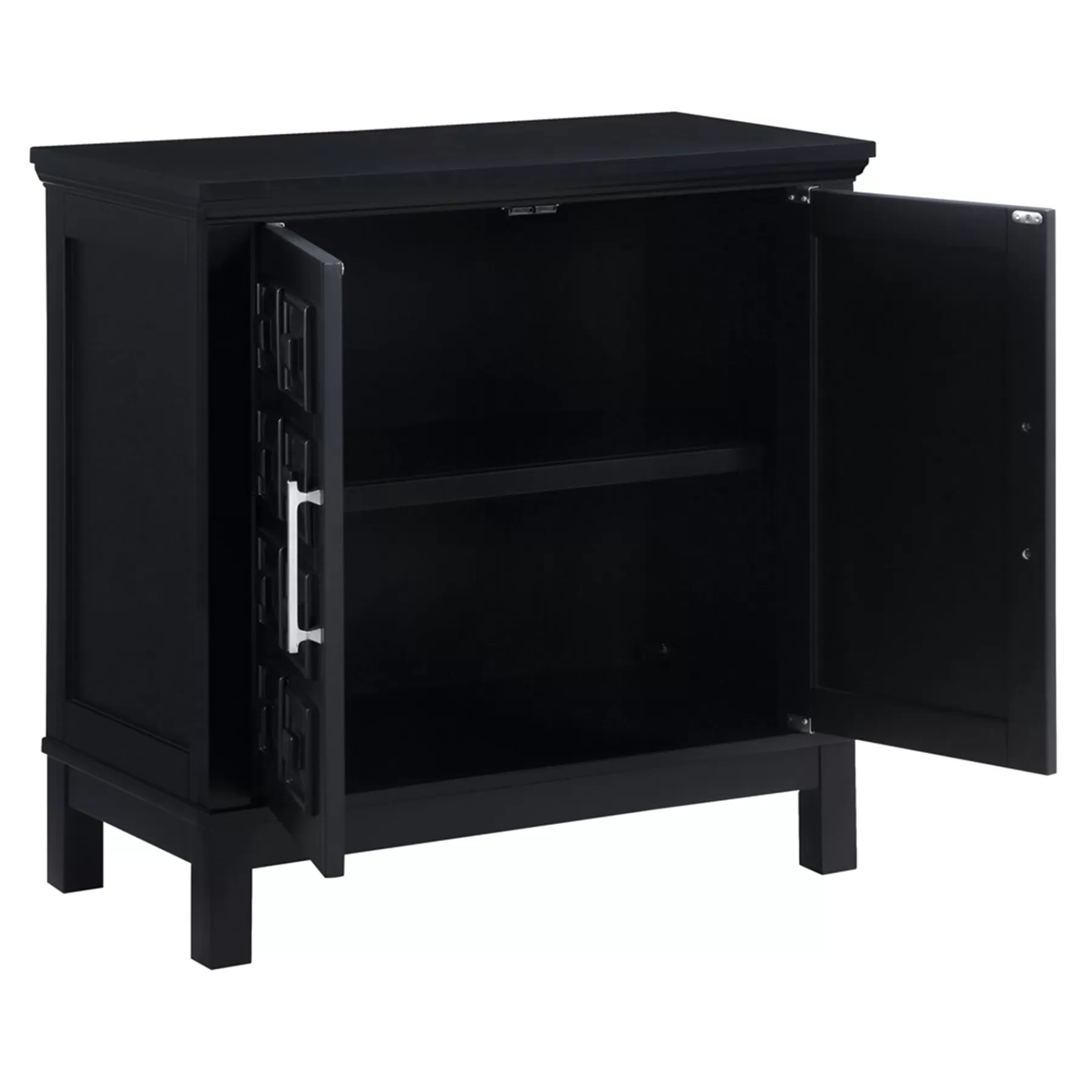 Sadie 2-Drawer Geometric Cabinet, Black Outlet^* Cheap