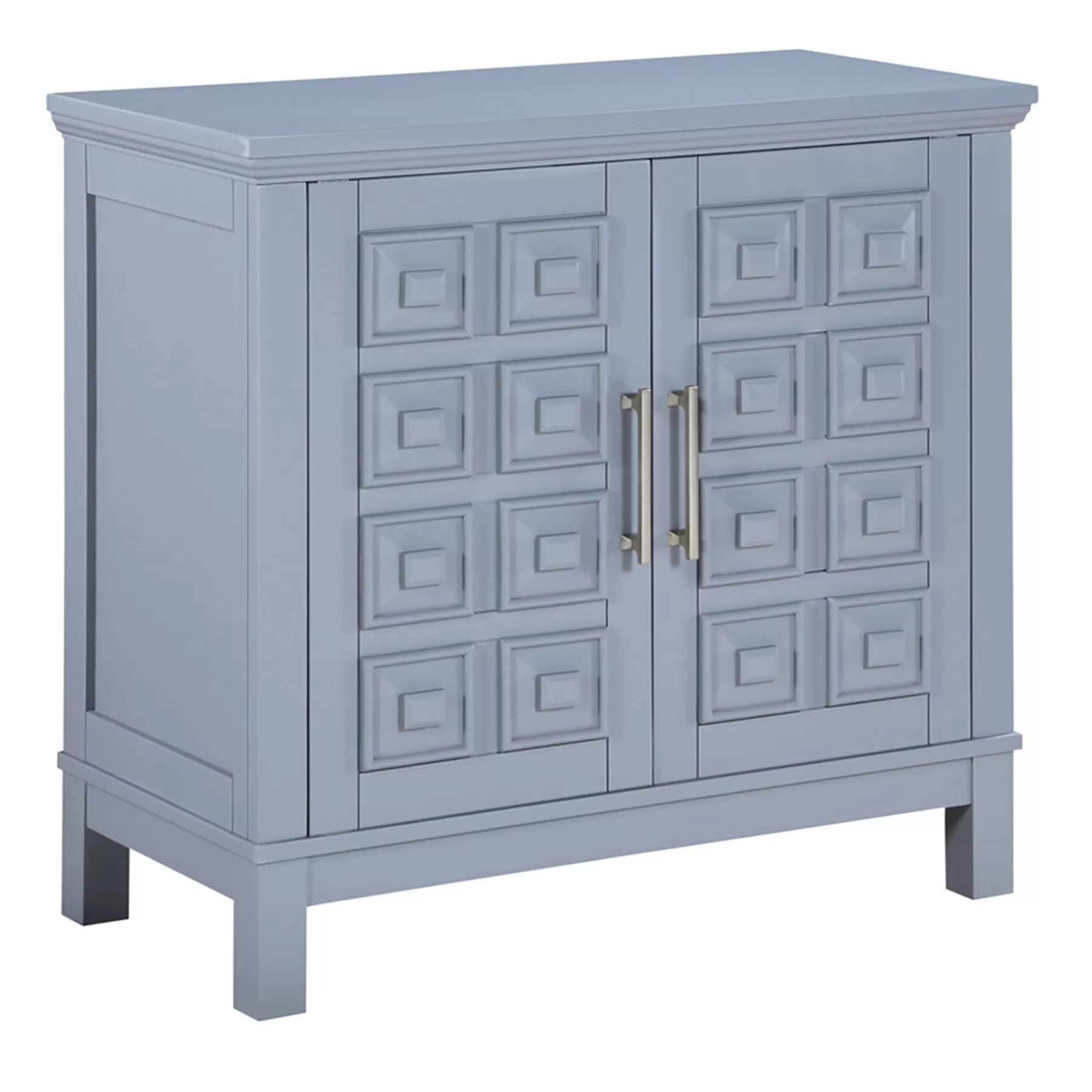 Sadie 2-Drawer Geometric Cabinet, Grey Bargain Sale^* Hot