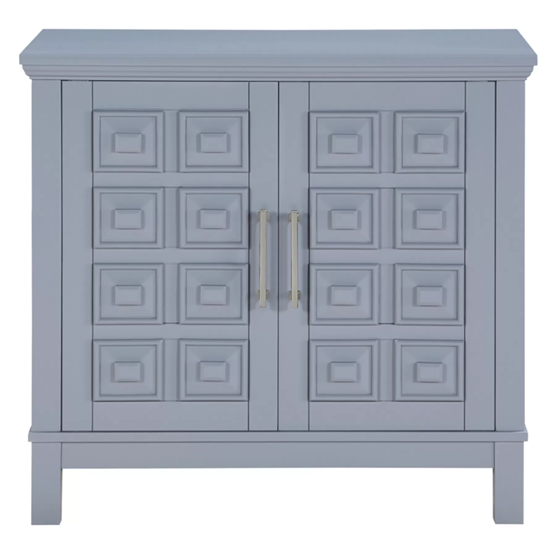 Sadie 2-Drawer Geometric Cabinet, Grey Bargain Sale^* Hot