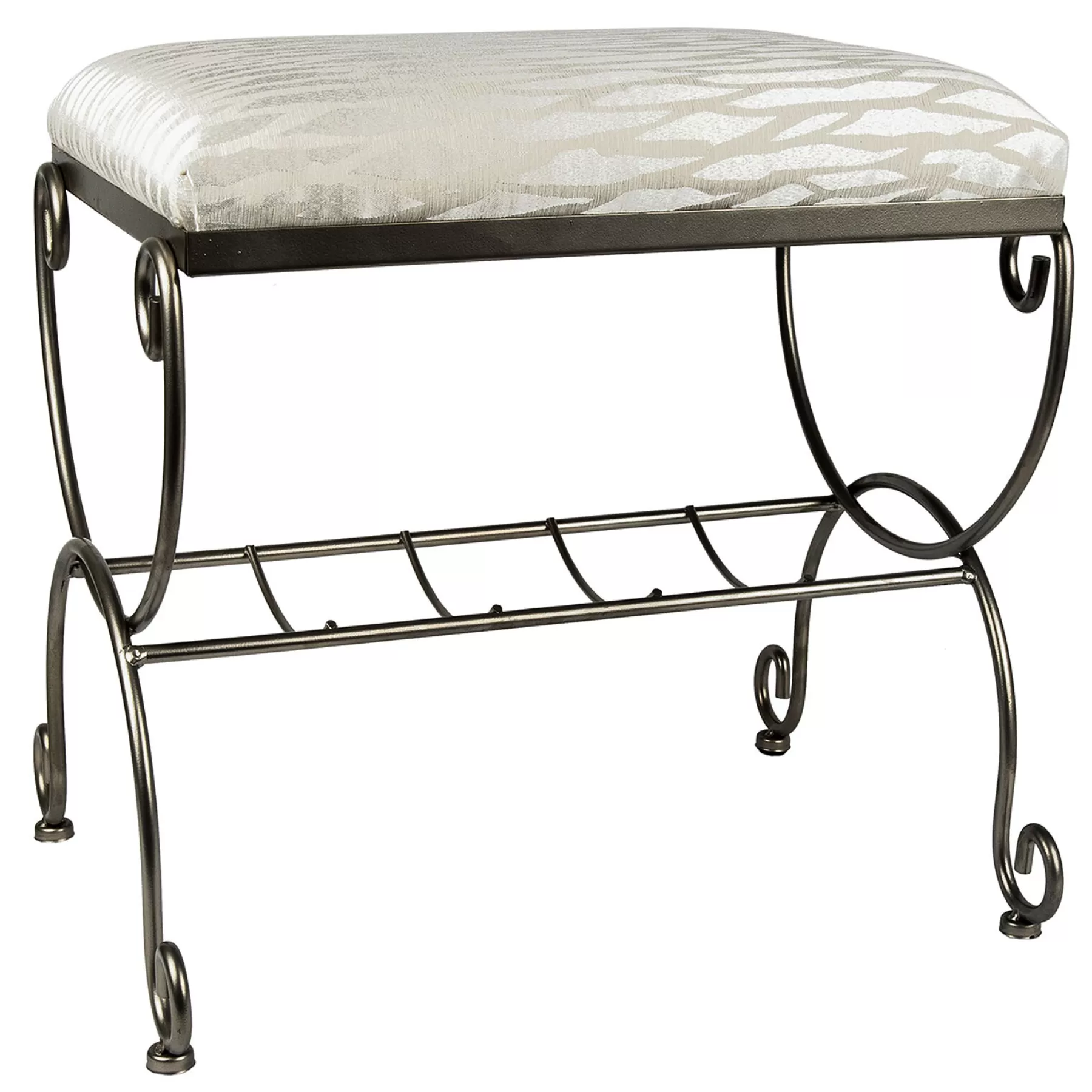 Silver & Ivory Vanity Bench Premium^* Sale