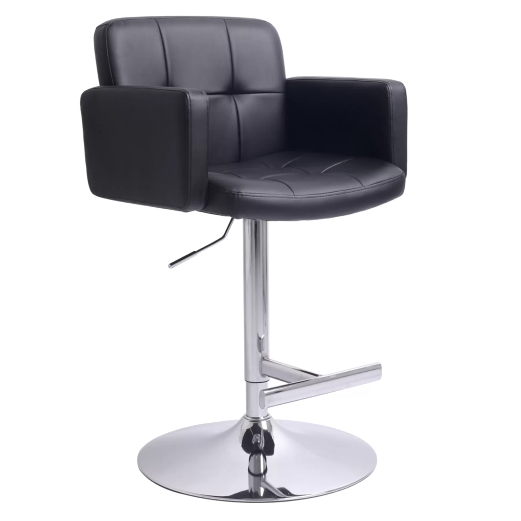 Stout Adjustable Faux Leather Barstool, Black Fashion^* Online