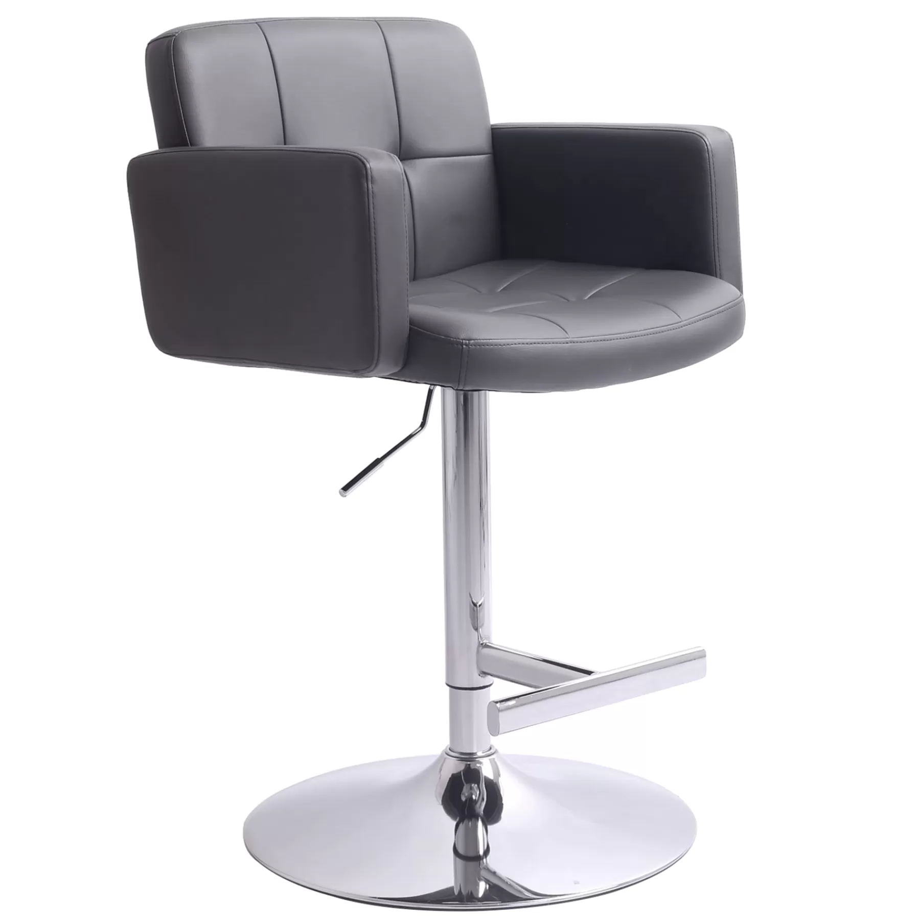 Stout Adjustable Faux Leather Barstool, Grey Discount^* Sale