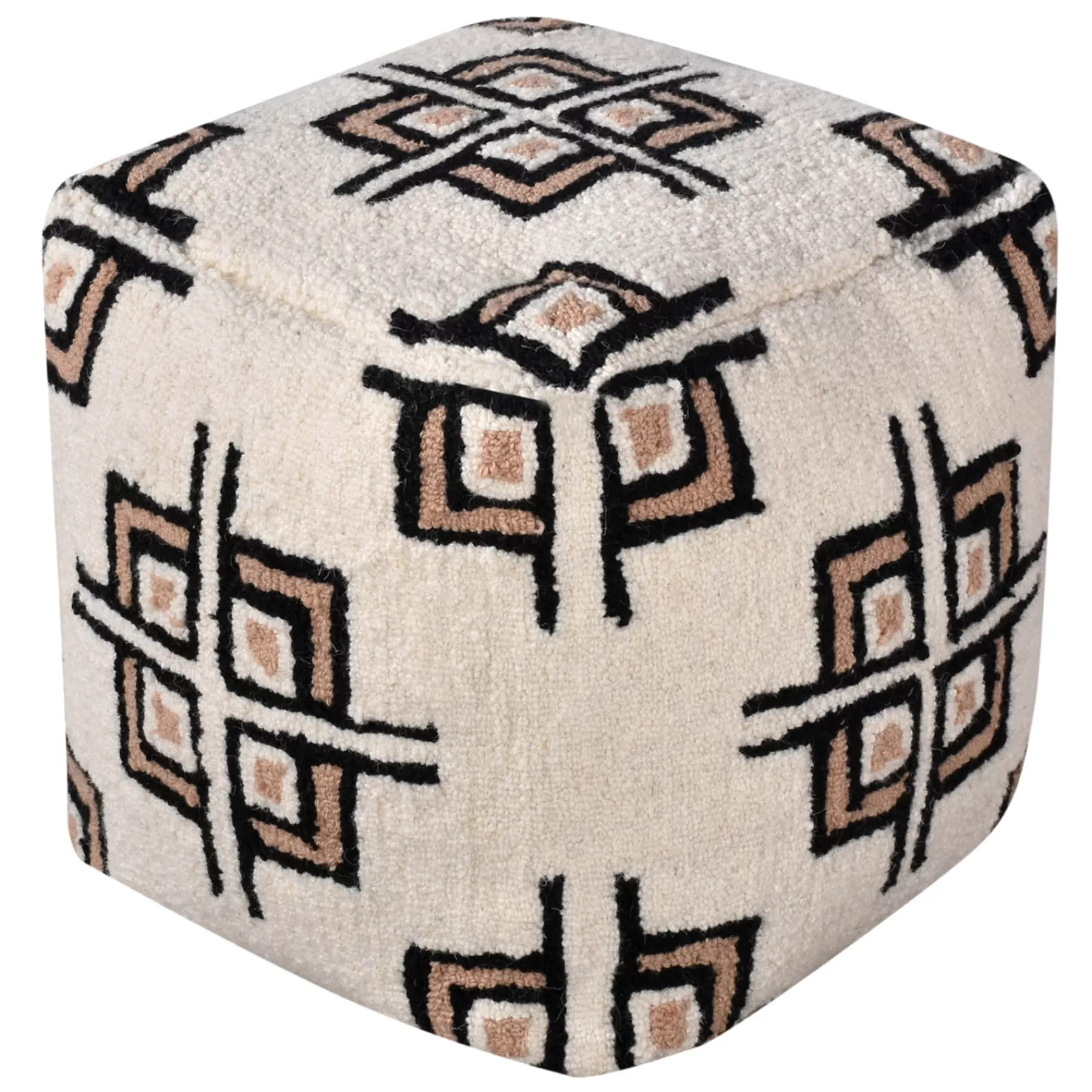 Tile Tufted Pouf Cream Low Price^* Online