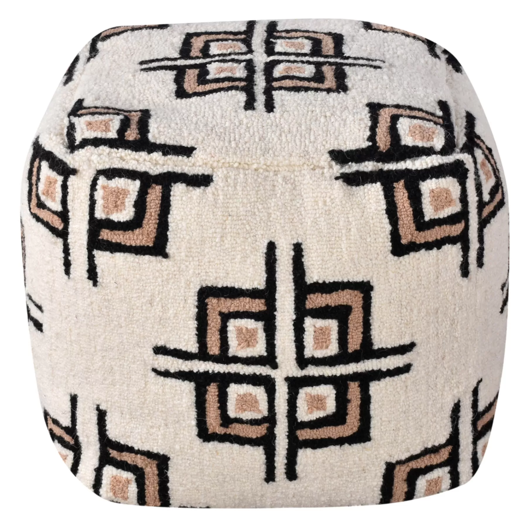 Tile Tufted Pouf Cream Low Price^* Online