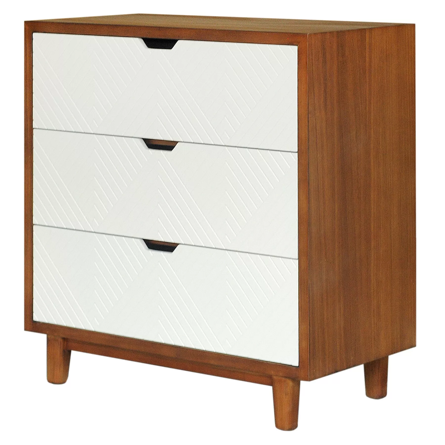 Two-Tone 3-Drawer Wooden Cabinet Featured^* Flash Sale