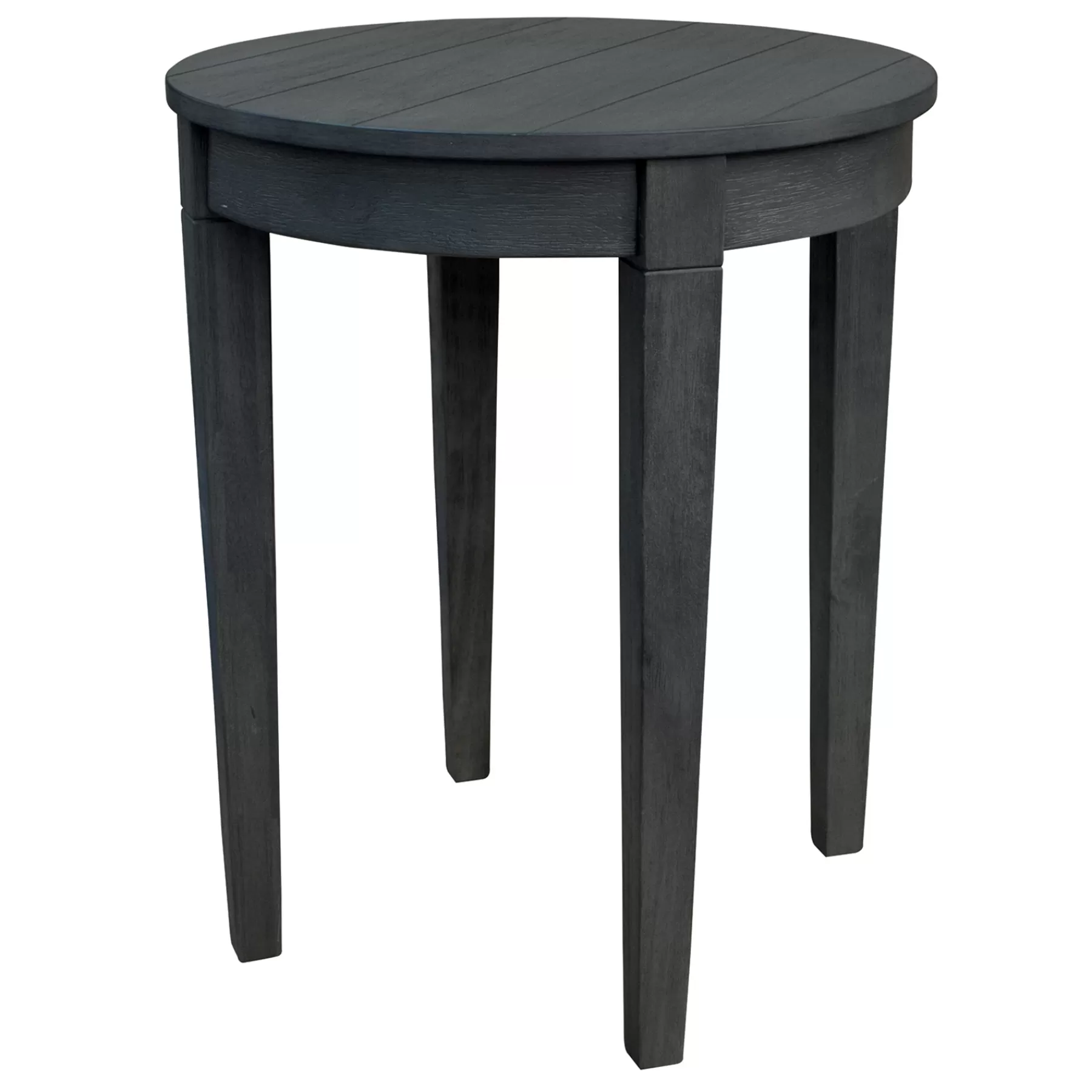 Wooden Slat Round End Table Online Discount^* Outlet