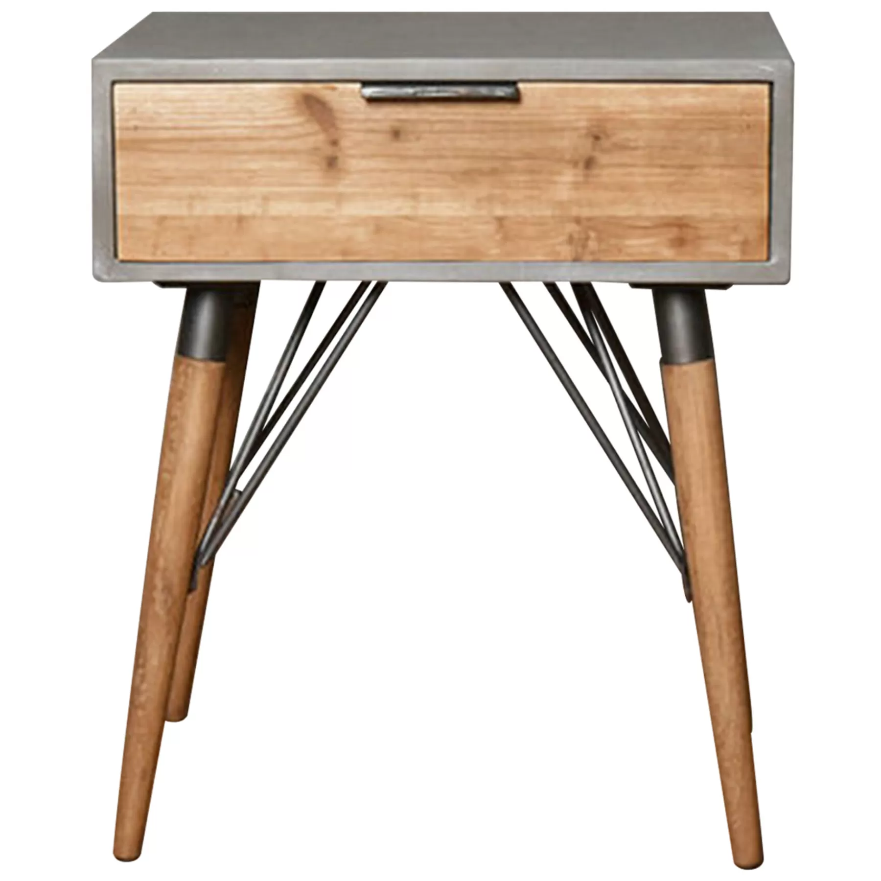 Wood/Metal 1-Drawer Table Exquisite Gifts^* Discount