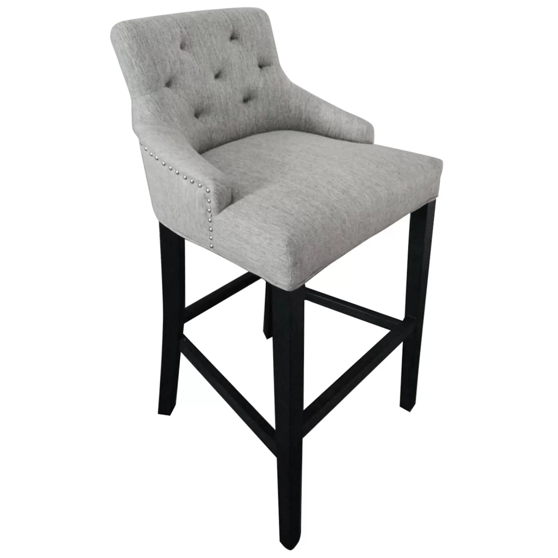 York Grey Upholstered Tufted Barstool Bargain Sale^* Discount